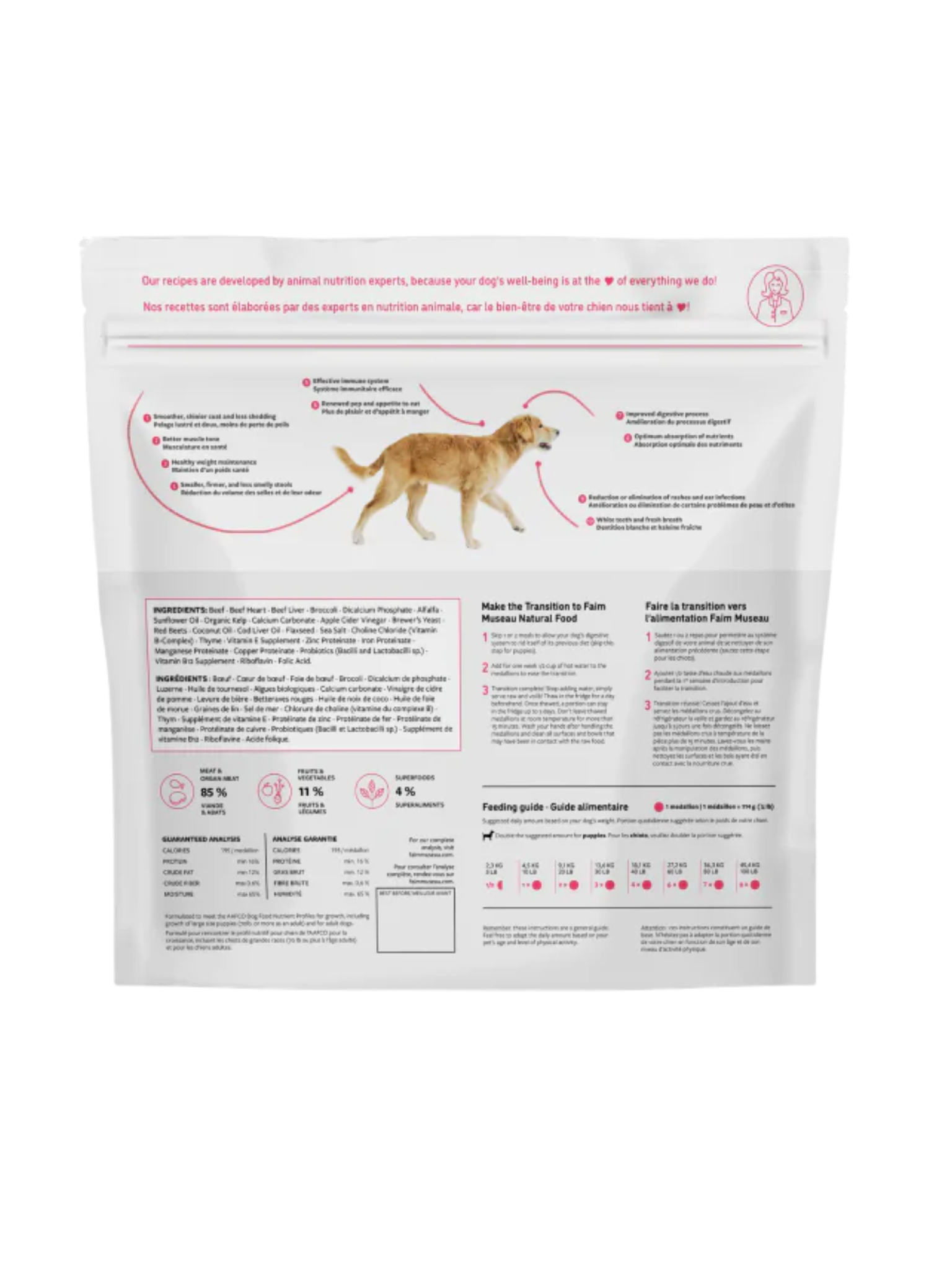 FAIM MUSEAU - Boeuf et brocoli. Recette pouvant être cuite. Boutique Bêtes Gourmandes, Ville de Québec.