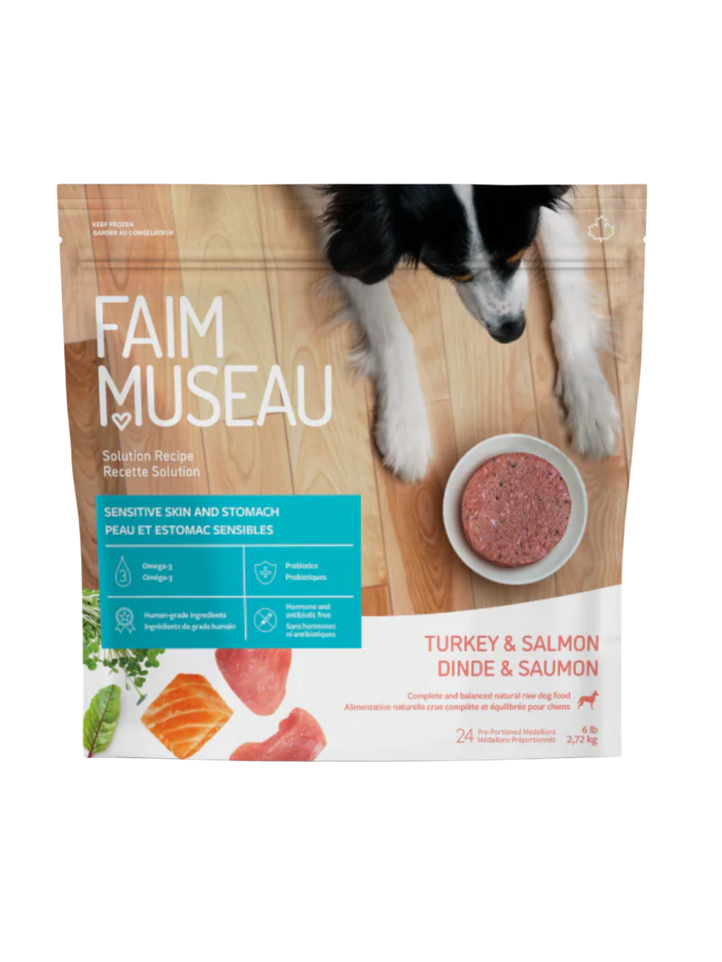 Faim Museau - Dinde & Saumon Pour Chien. Bêtes Gourmandes, spécialiste en nourriture et produits pour chien et chat en ligne et en magasin à Québec.