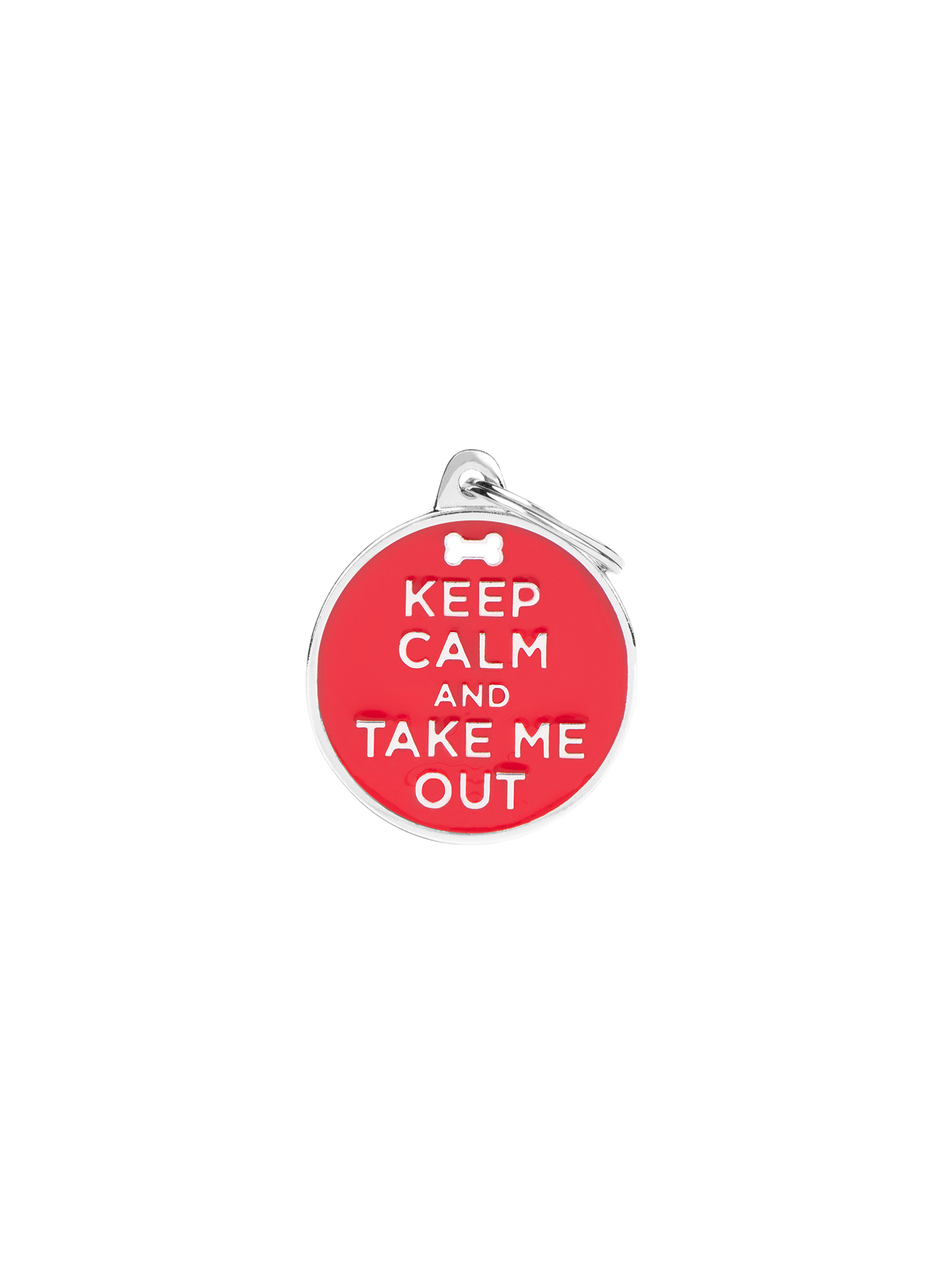 MYFAMILY - Médaille '' KEEP CALM/OUT ''. Bêtes Gourmandes, boutique spécialisée alimentation, éducation et sports pour chiens à Québec.