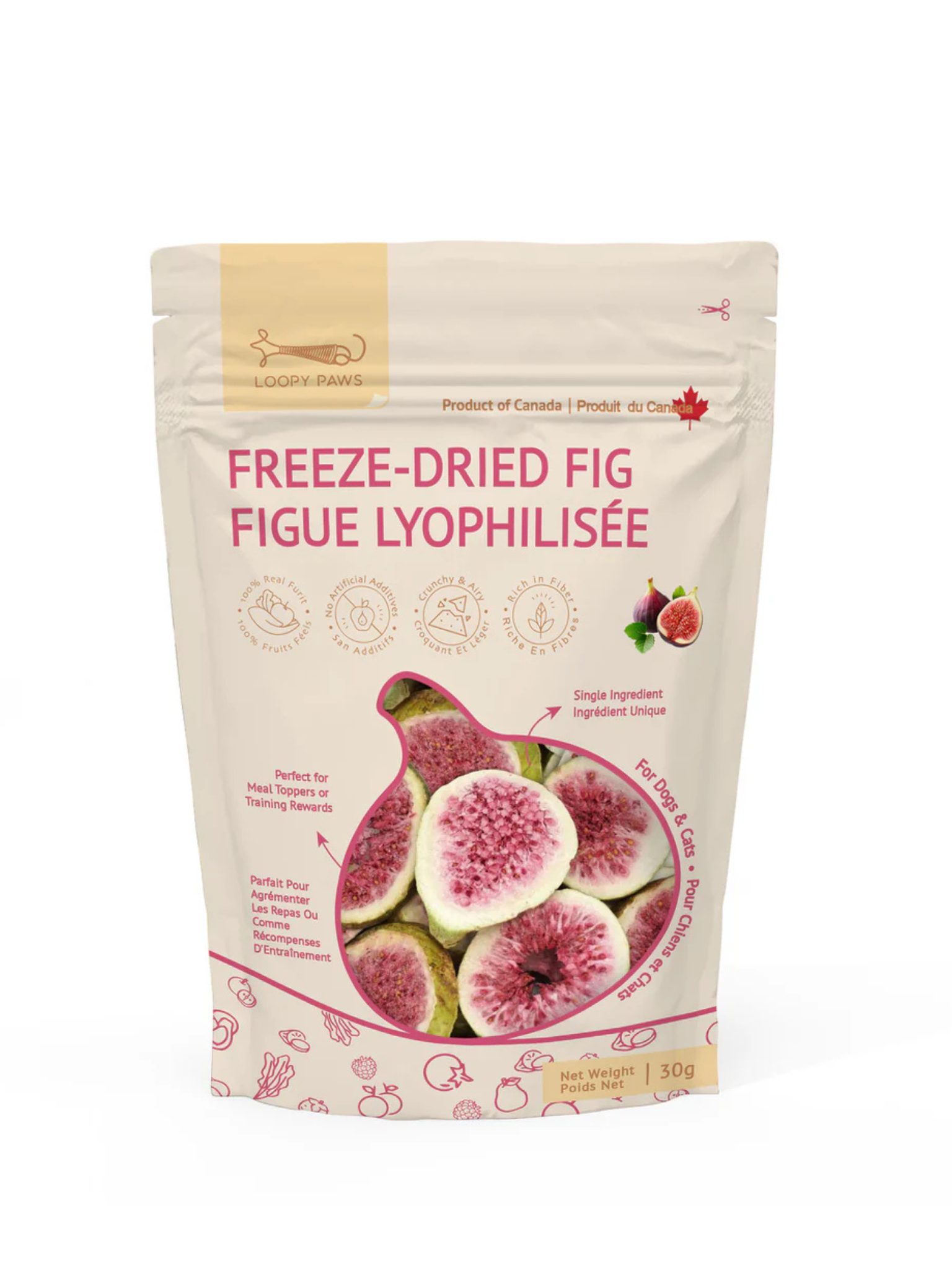 LOOPY PAWS - Figues lyophilisées 25g