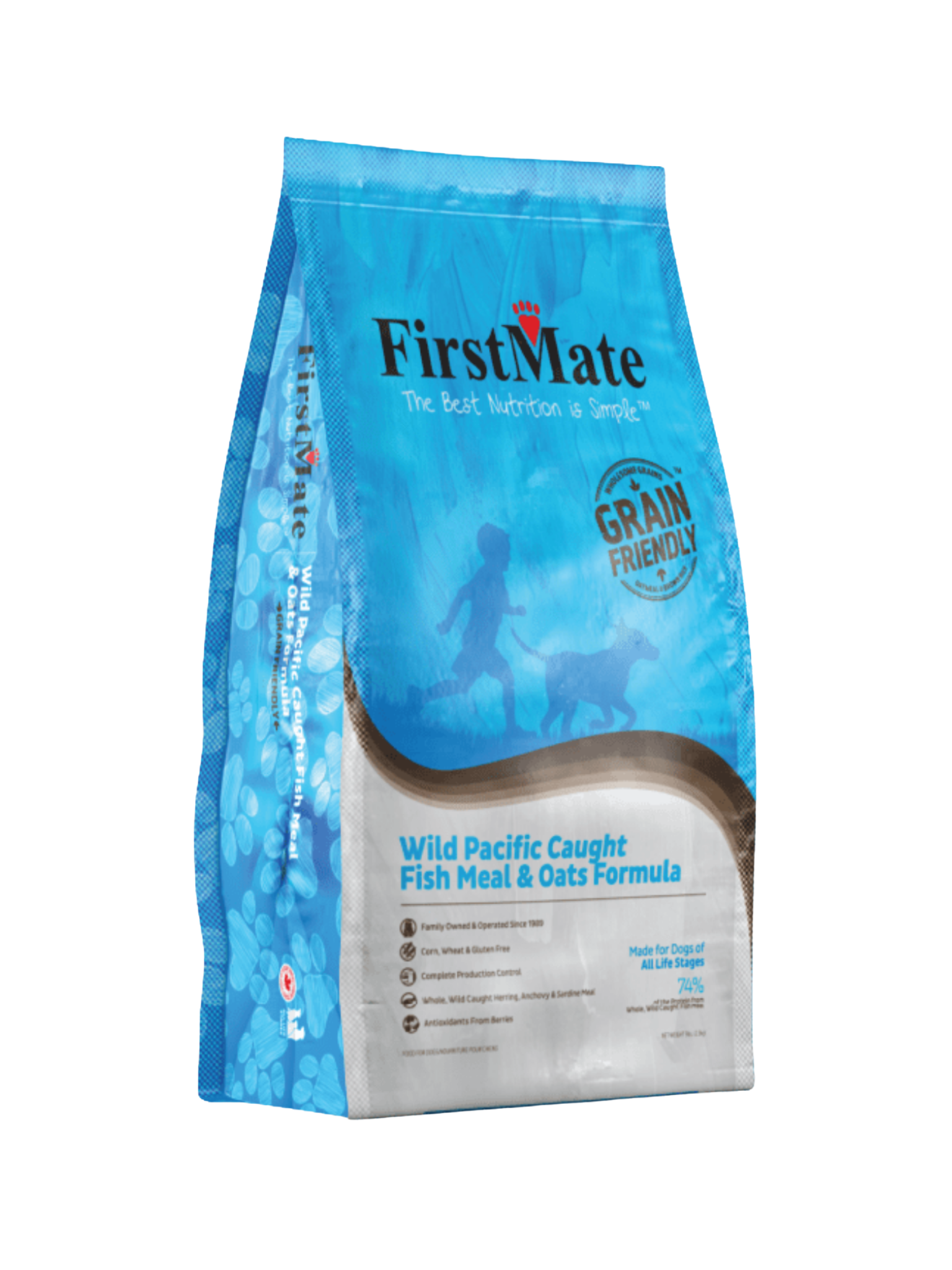 Firstmate - Recette poisson du pacifique et avoine pour chien. Bêtes Gourmandes, boutique spécialisée alimentation, éducation et sports pour chien à Québec.
