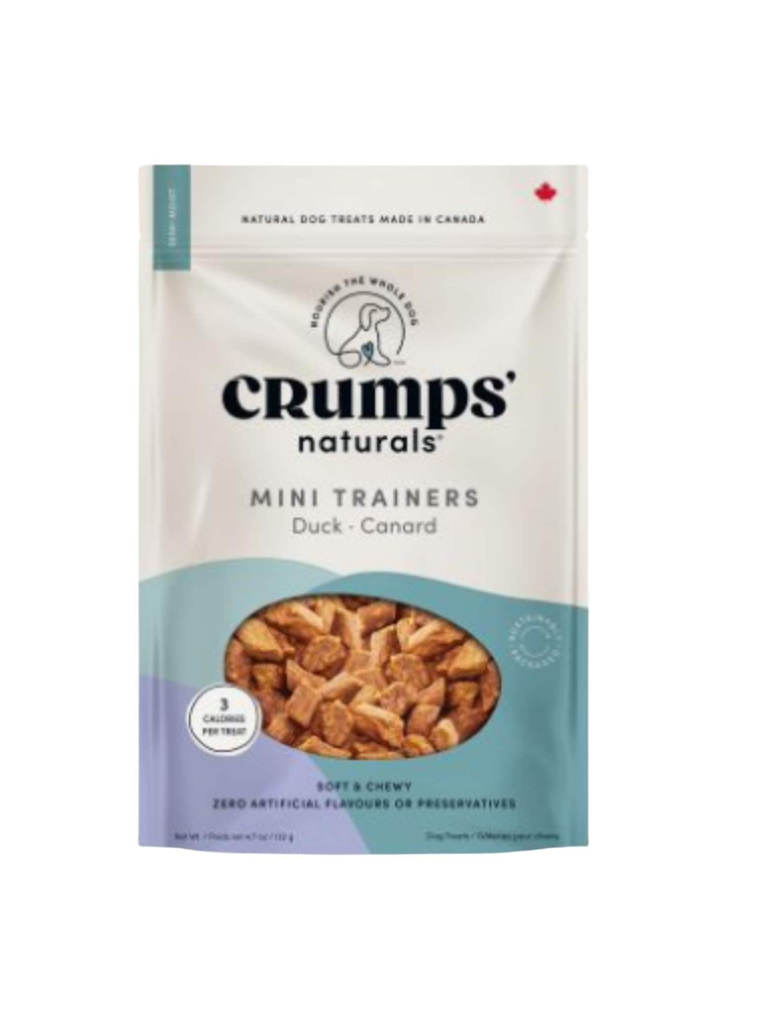 CRUMP'S - Gâteries d'entrainement au canard. Bêtes Gourmandes, boutique spécialisée alimentation, éducation et sports pour chiens à Québec.