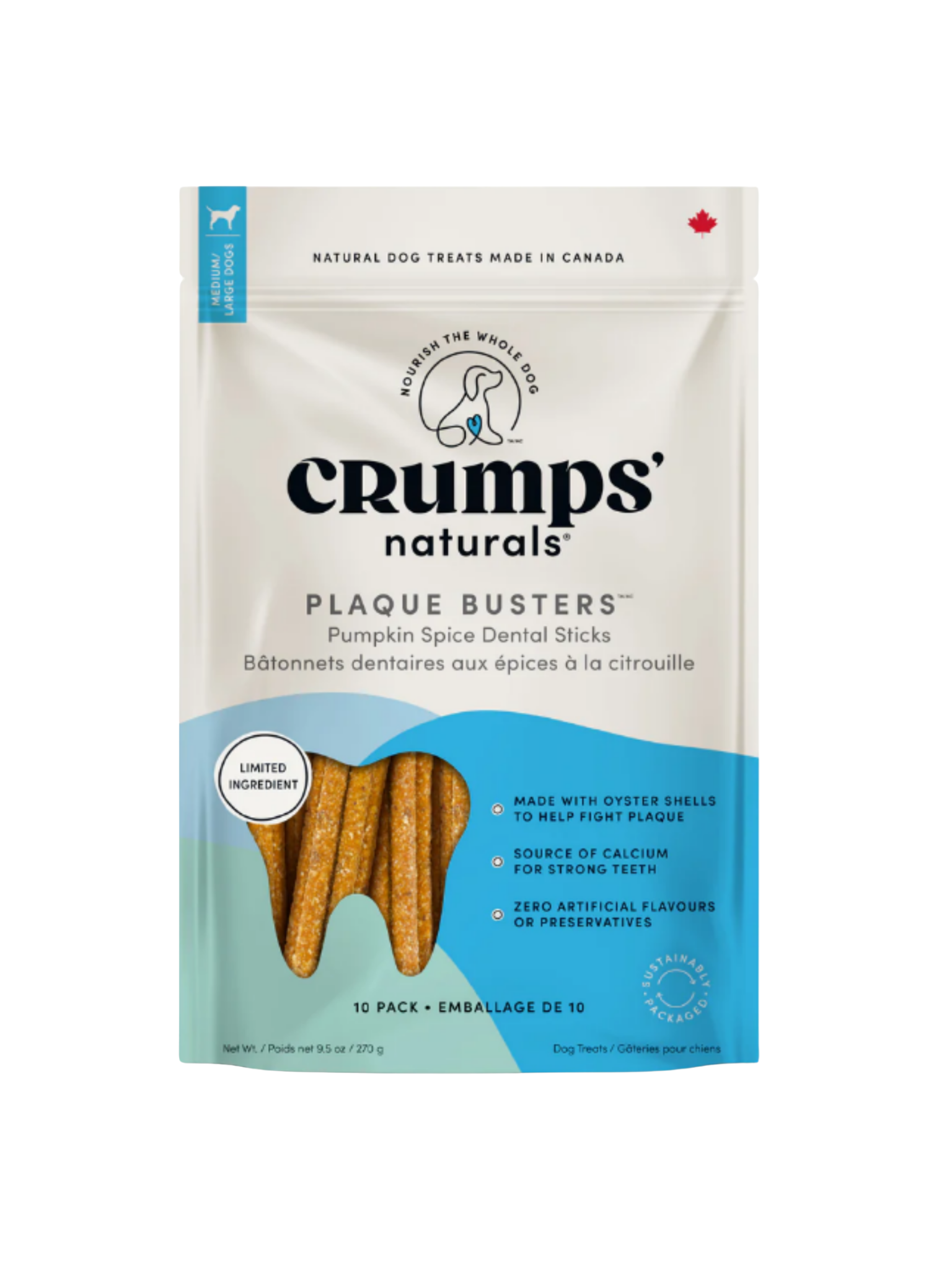 Crumps - Gâteries Contre La Plaque 7''. Bêtes Gourmandes, spécialiste en nourriture et produits pour chien et chat en ligne et en magasin à Québec.