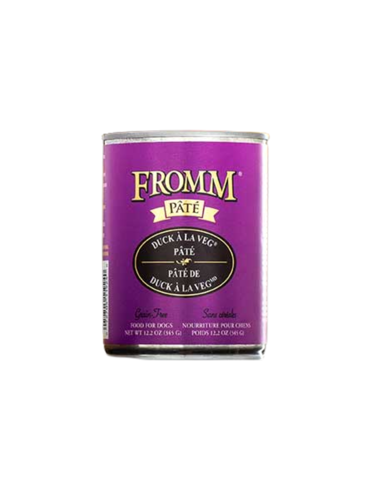 FROMM - Pâté de canard à la veg 345 g. Bêtes Gourmandes, boutique spécialisée alimentation, éducation et sports pour chien à Québec.