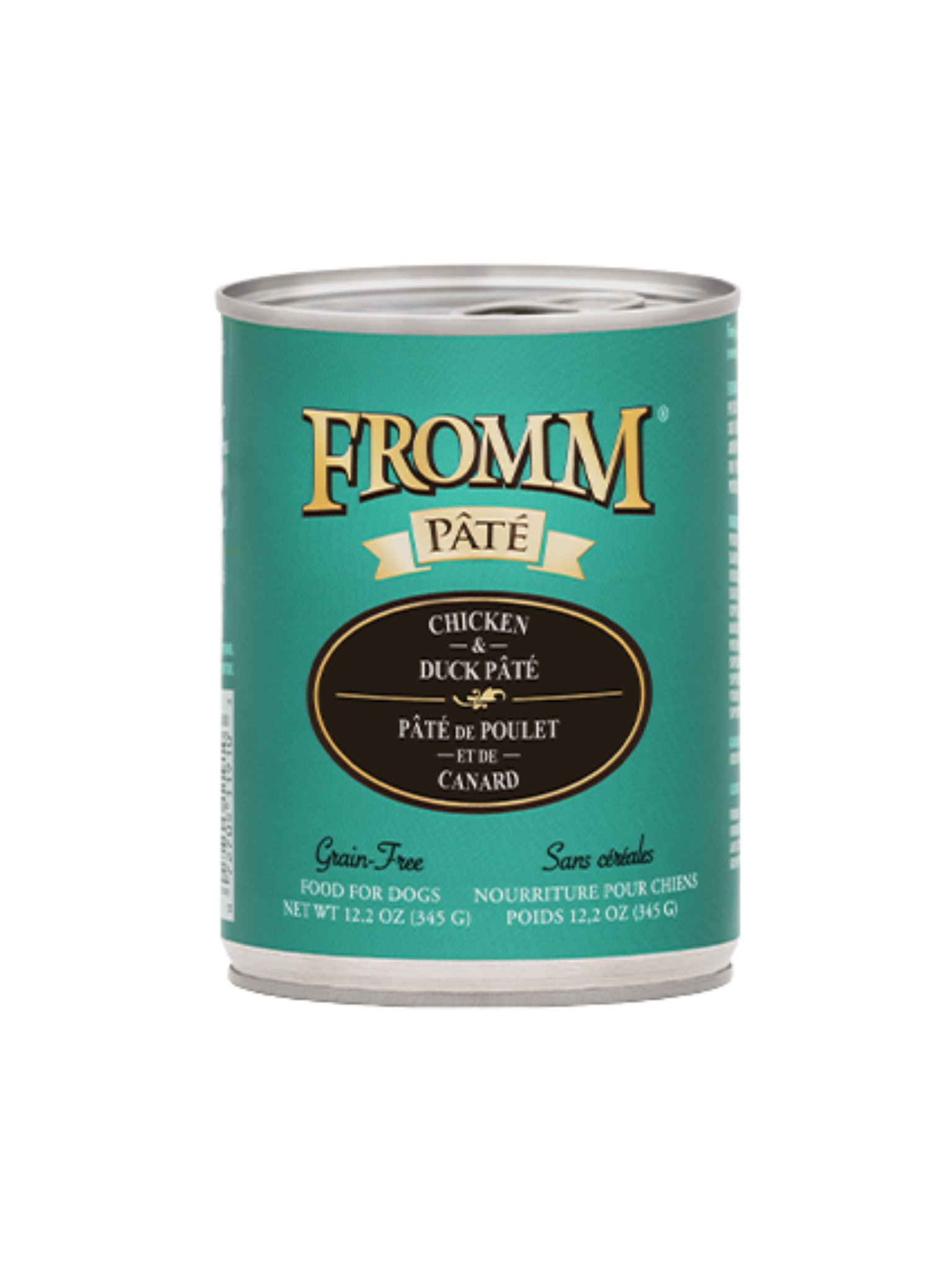 FROMM - Pâté poulet et canard 345 g. Bêtes Gourmandes, boutique spécialisée alimentation, éducation et sports pour chien à Québec.

