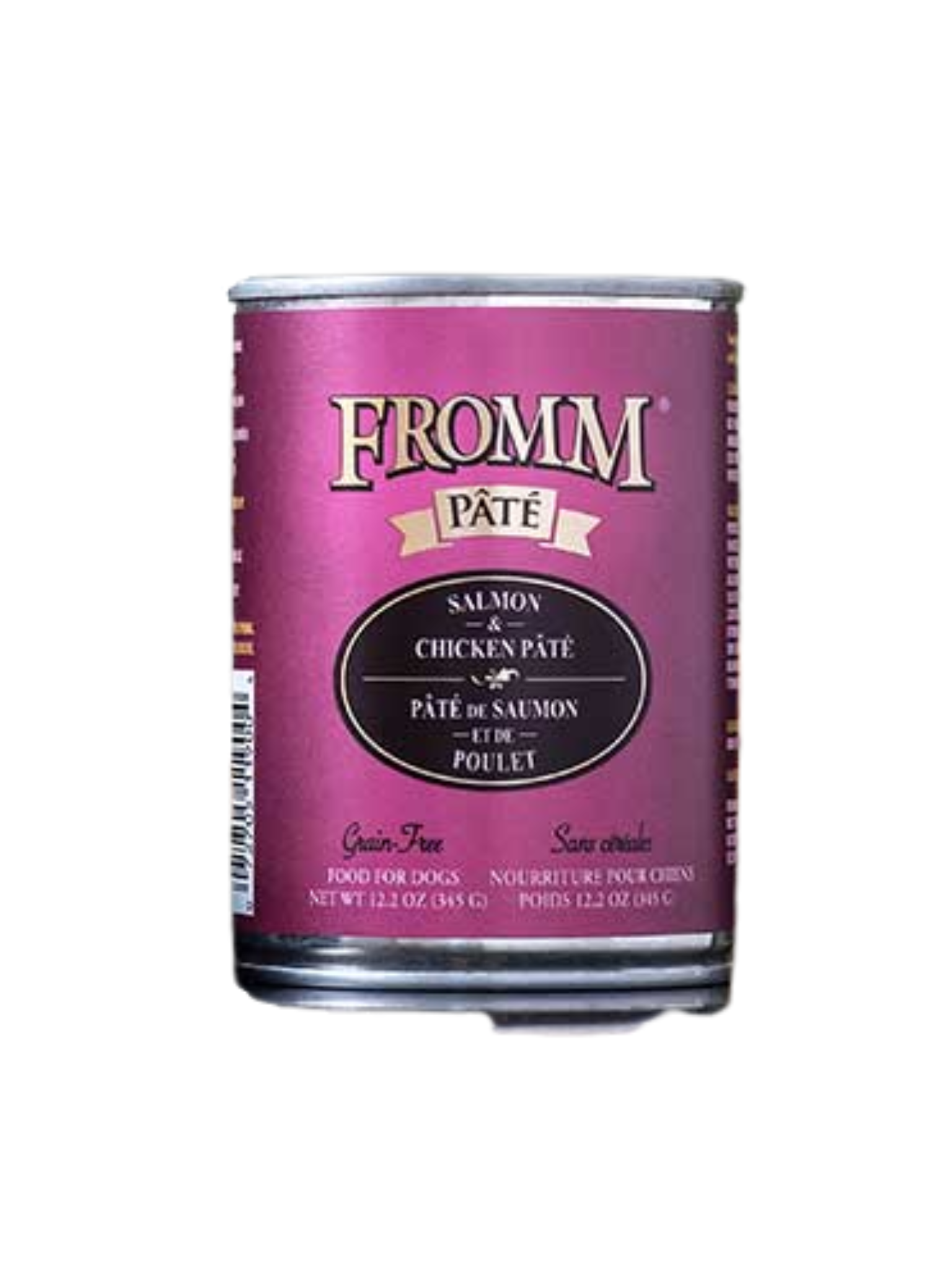 FROMM - Pâté de saumon et poulet 345 g. Bêtes Gourmandes, boutique spécialisée alimentation, éducation et sports pour chien à Québec.