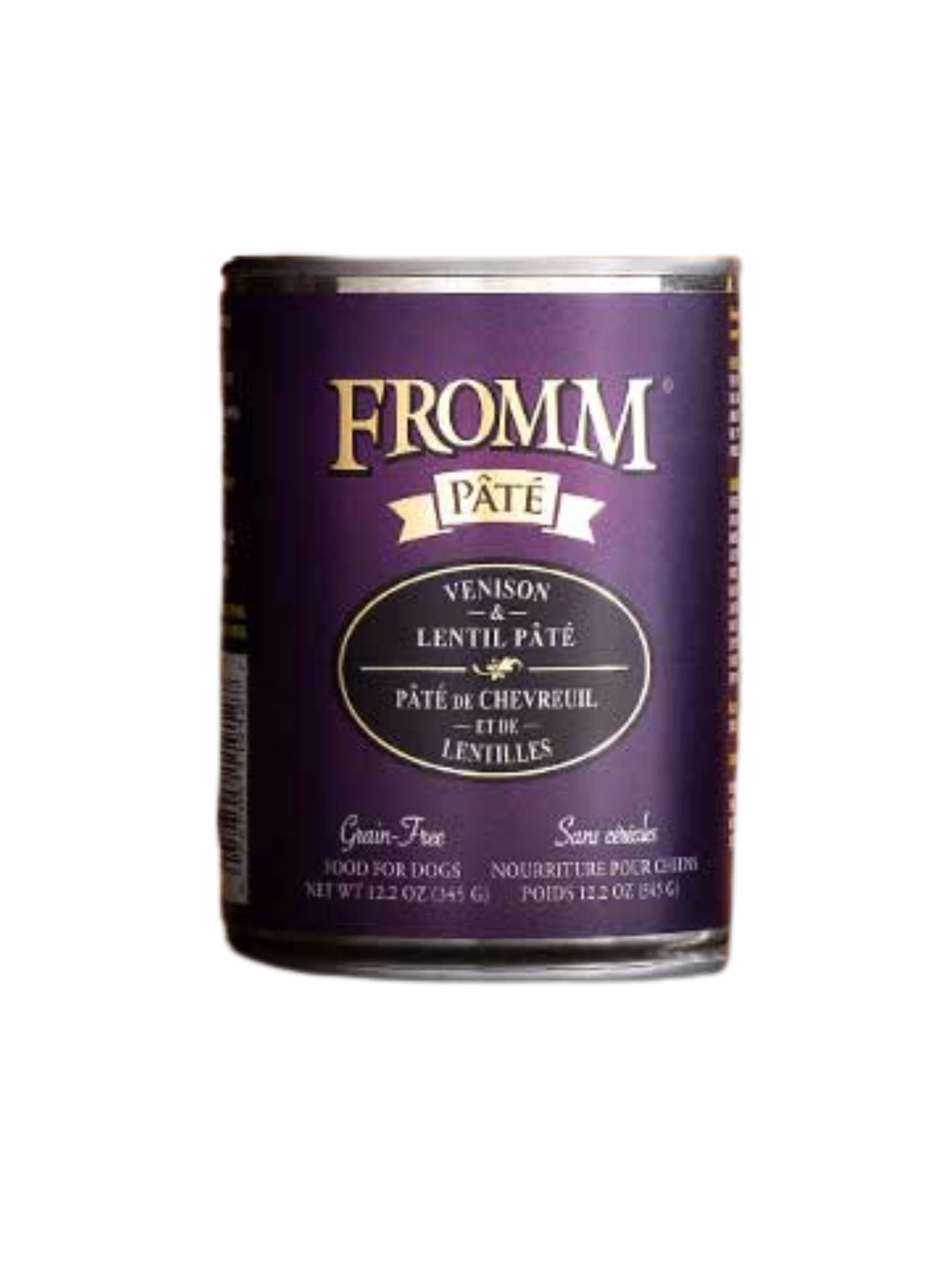 FROMM - Pâté de chevreuil et lentilles 345 g. Bêtes Gourmandes, boutique spécialisée alimentation, éducation et sports pour chien à Québec.