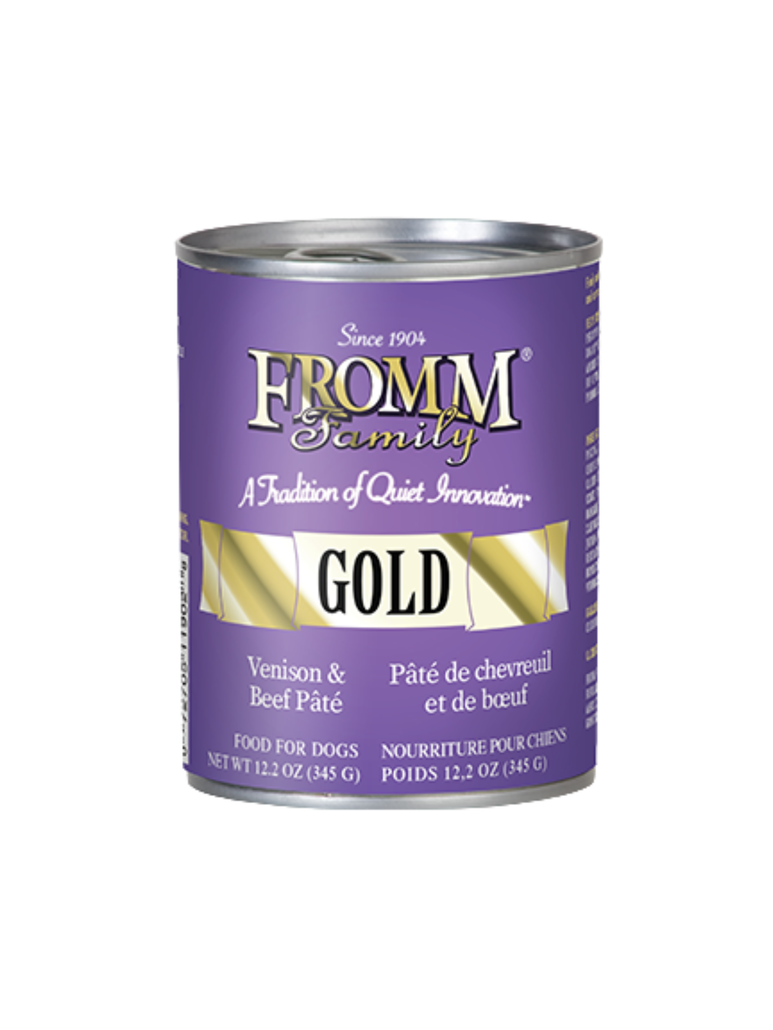 FROMM - Pâté de boeuf et chevreuil 345 g. Bêtes Gourmandes, boutique spécialisée alimentation, éducation et sports pour chien à Québec.

