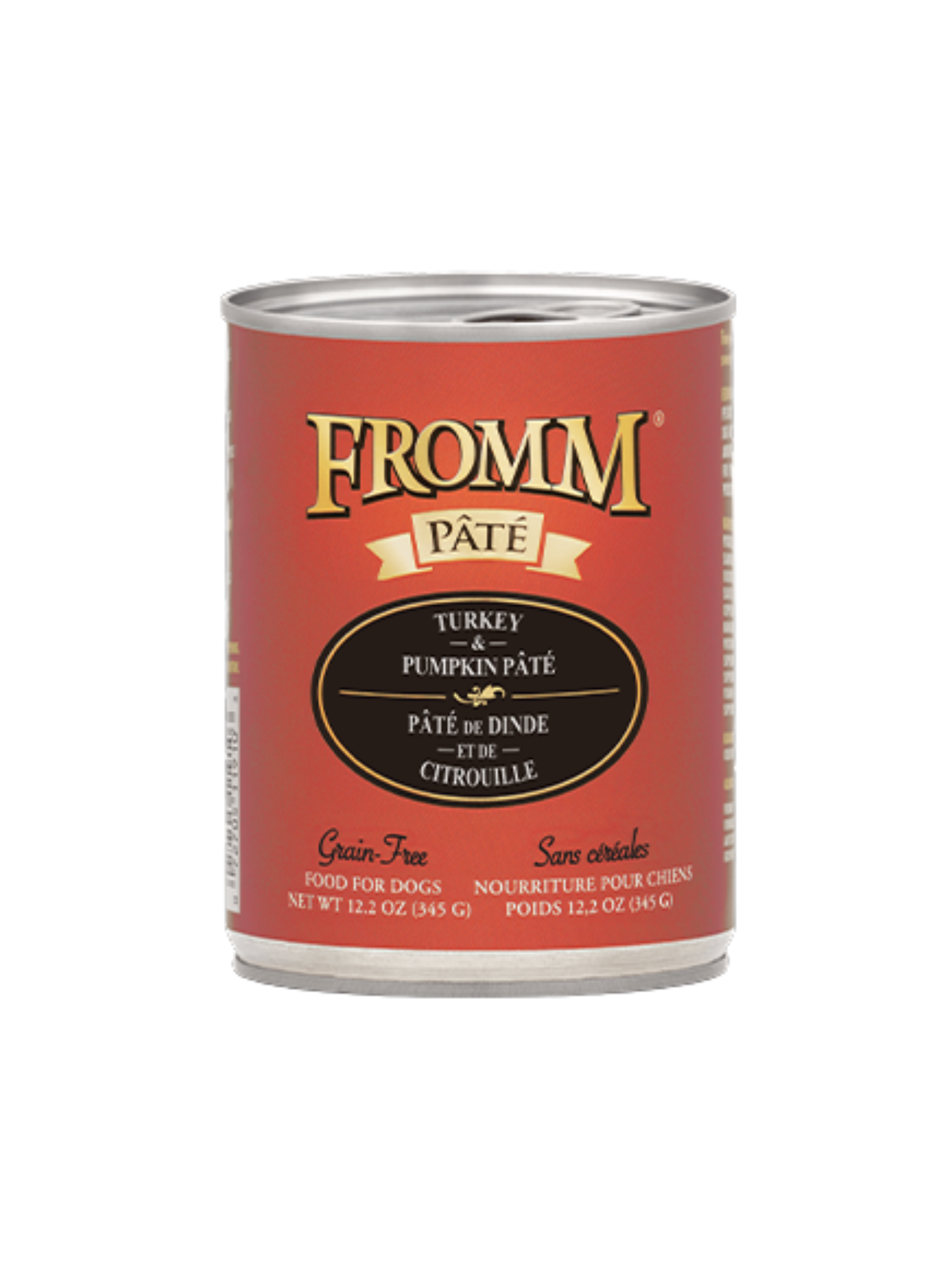 FROMM - Pâté de dinde et citrouille 345 g. Bêtes Gourmandes, boutique spécialisée alimentation, éducation et sports pour chien à Québec.

