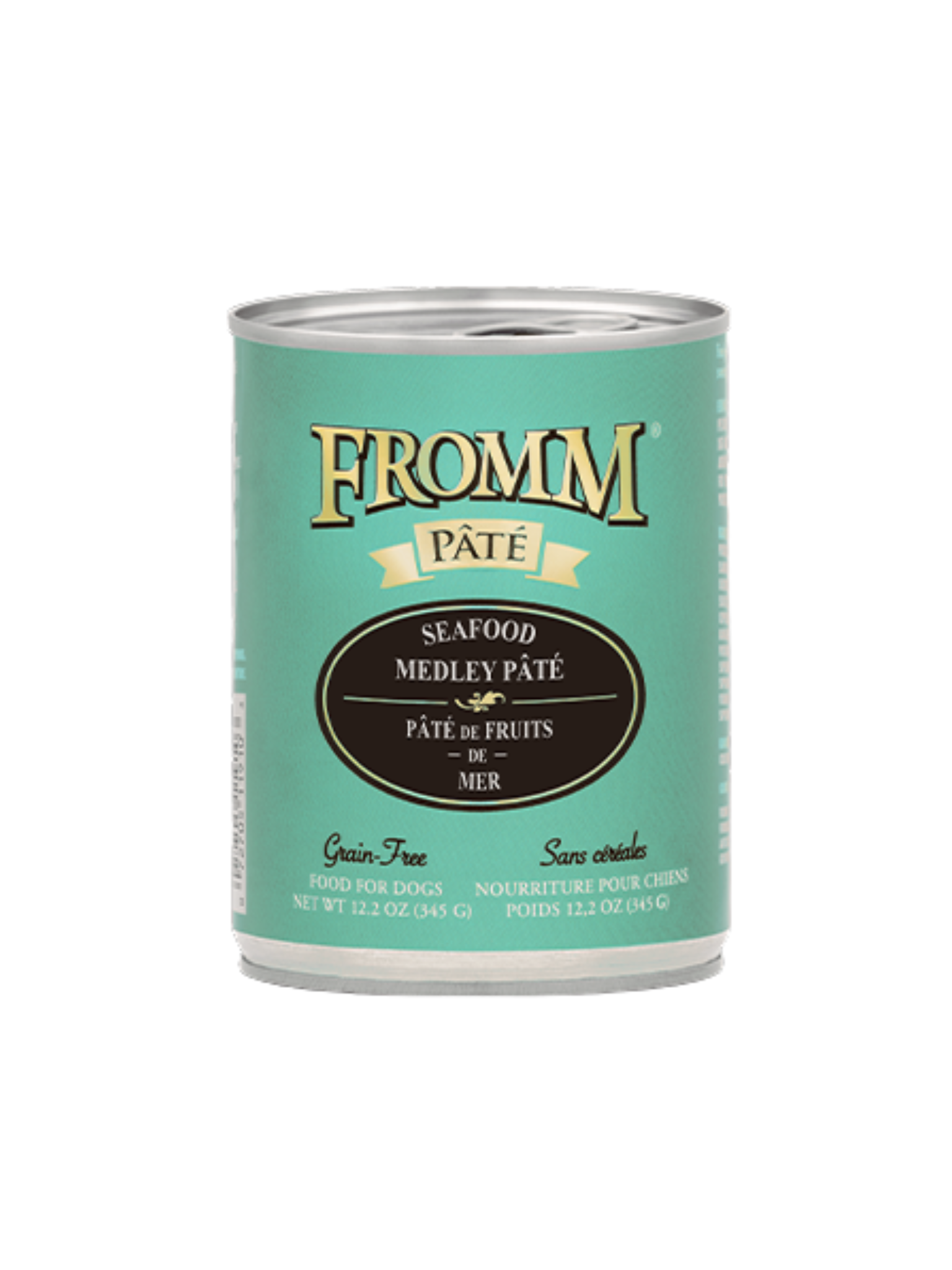 FROMM - Pâté de fruits de mer 345 g. Bêtes Gourmandes, boutique spécialisée alimentation, éducation et sports pour chien à Québec.

