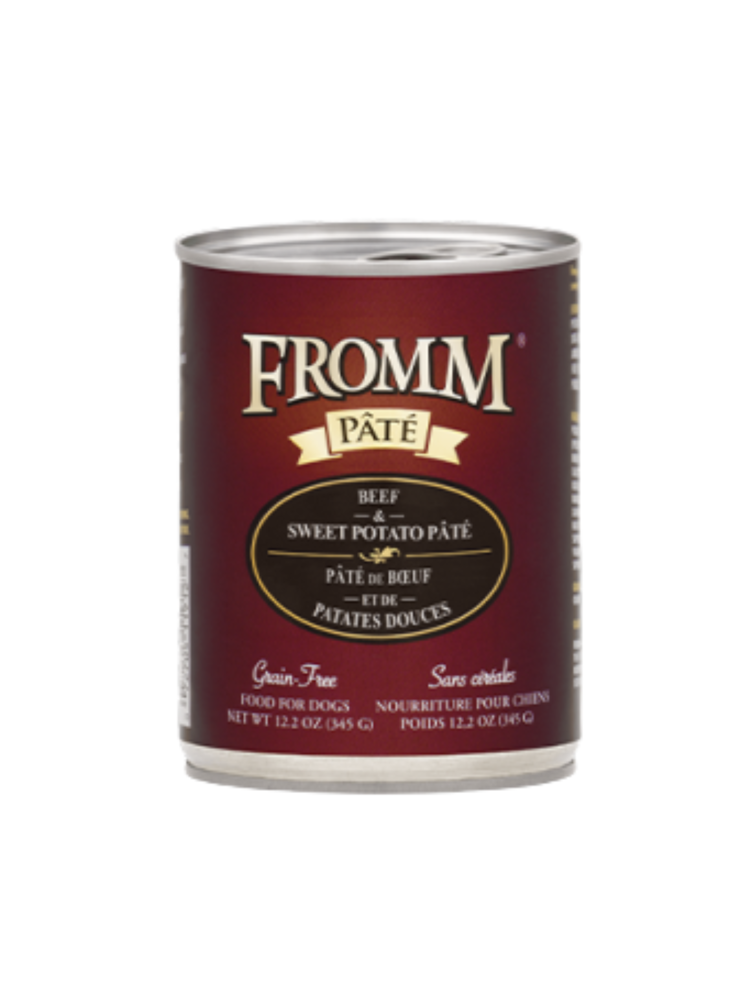 FROMM - Pâté de boeuf et patate douce 345 g. Bêtes Gourmandes, boutique spécialisée alimentation, éducation et sports pour chien à Québec.

