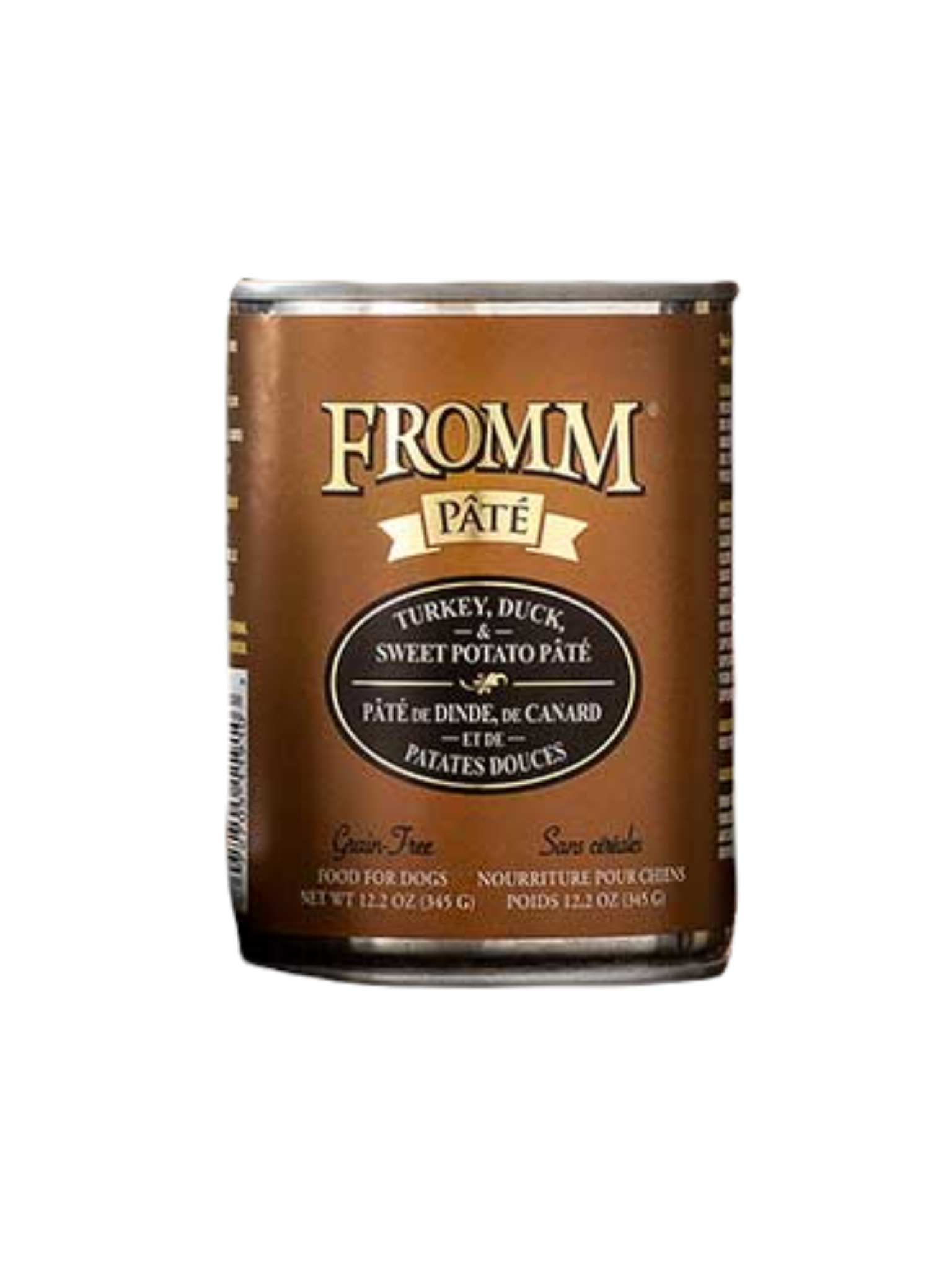 FROMM - Pâté de dinde, canard et patate douce 345 g. Bêtes Gourmandes, boutique spécialisée alimentation, éducation et sports pour chien à Québec.