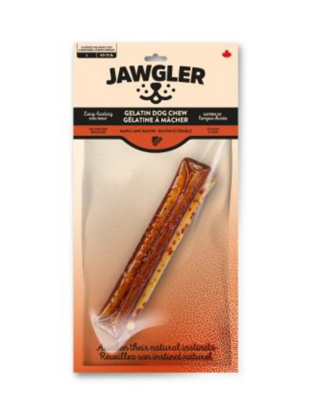 JAWGLER - Bâton de gélatine à mâcher. Bêtes Gourmandes, boutique spécialisée alimentation, éducation et sports pour chiens à Québec.