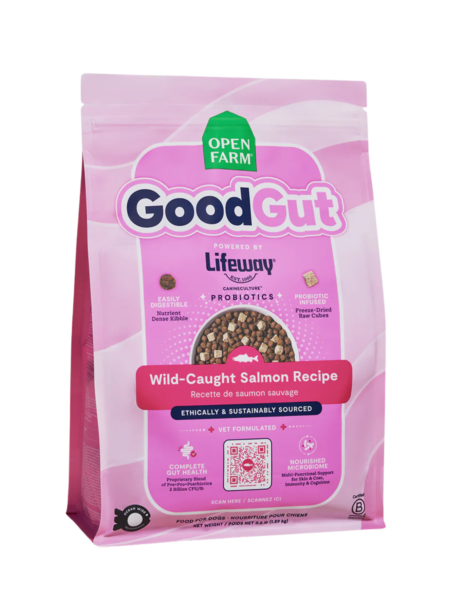 OPEN FARM - Good gut recette au saumon sauvage