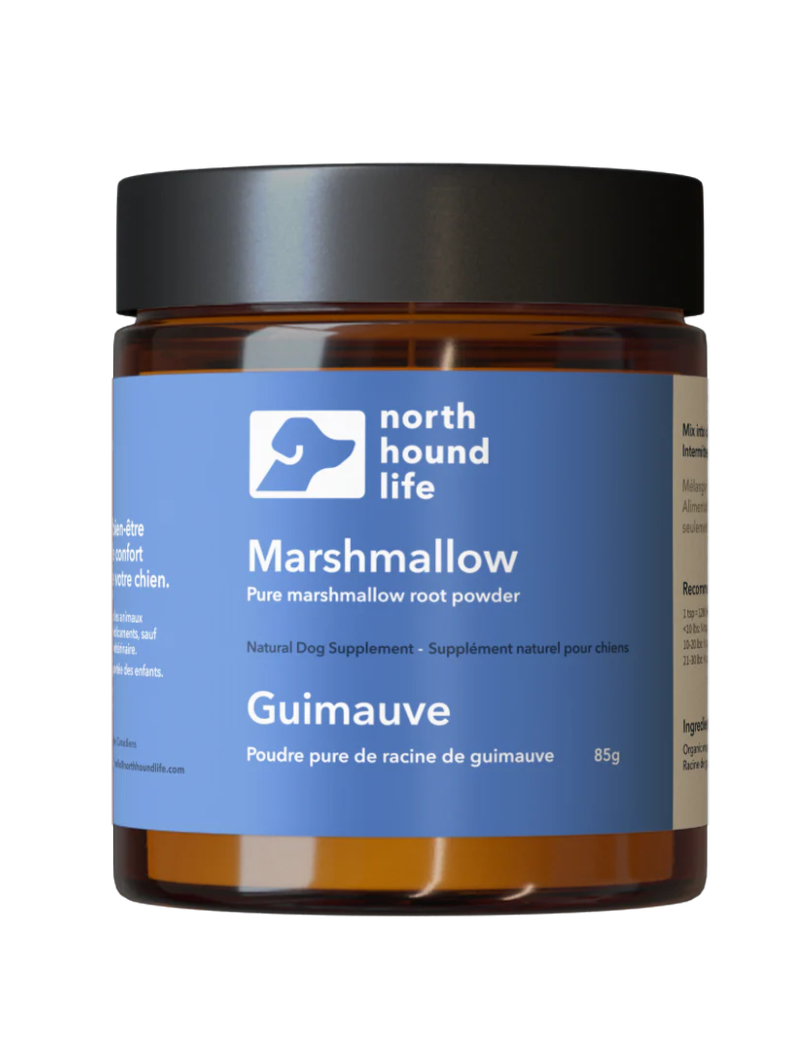 NORTH HOUND LIFE - Poudre de racine de guimauve. Bêtes Gourmandes, boutique spécialisée alimentation, éducation et sports pour chiens à Québec.