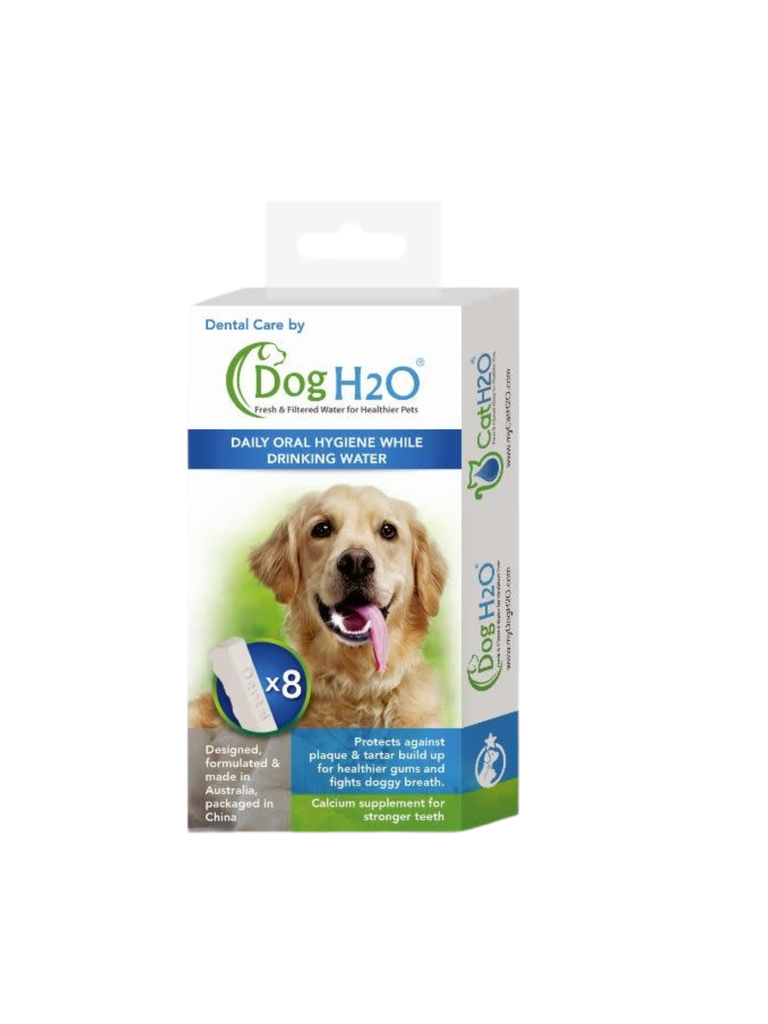 H2O - Comprimés À Dissoudre, Dental Care Chien/Chat Pqt 8. Bêtes Gourmandes, spécialiste en nourriture et produits pour chien et chat en ligne et en magasin à Québec.