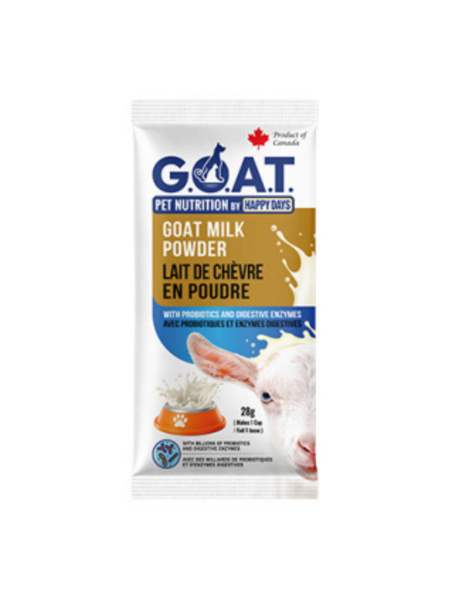 HAPPY DAYS - Lait de chèvre en poudre avec probiotique 28g
