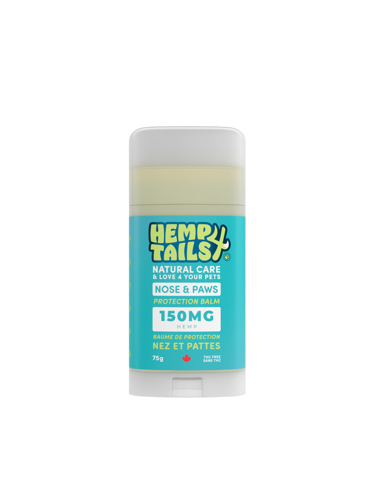 Hemp4Tails - Baume protecteur avec chanvre pattes et truffe pour chiens. Bêtes Gourmandes, boutique spécialisée alimentation, éducation et sports pour chiens à Québec.