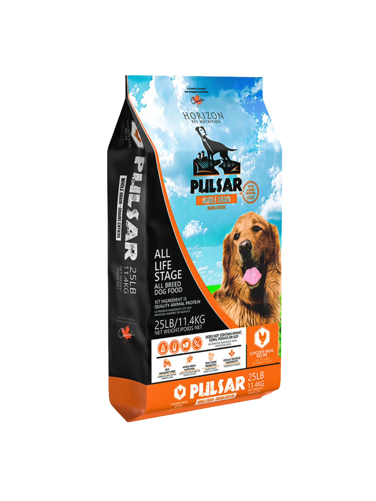 Horizon - Pulsar Grains Entiers Poulet Chien. Bêtes Gourmandes, spécialiste en nourriture et produits pour chien et chat en ligne et en magasin à Québec.

