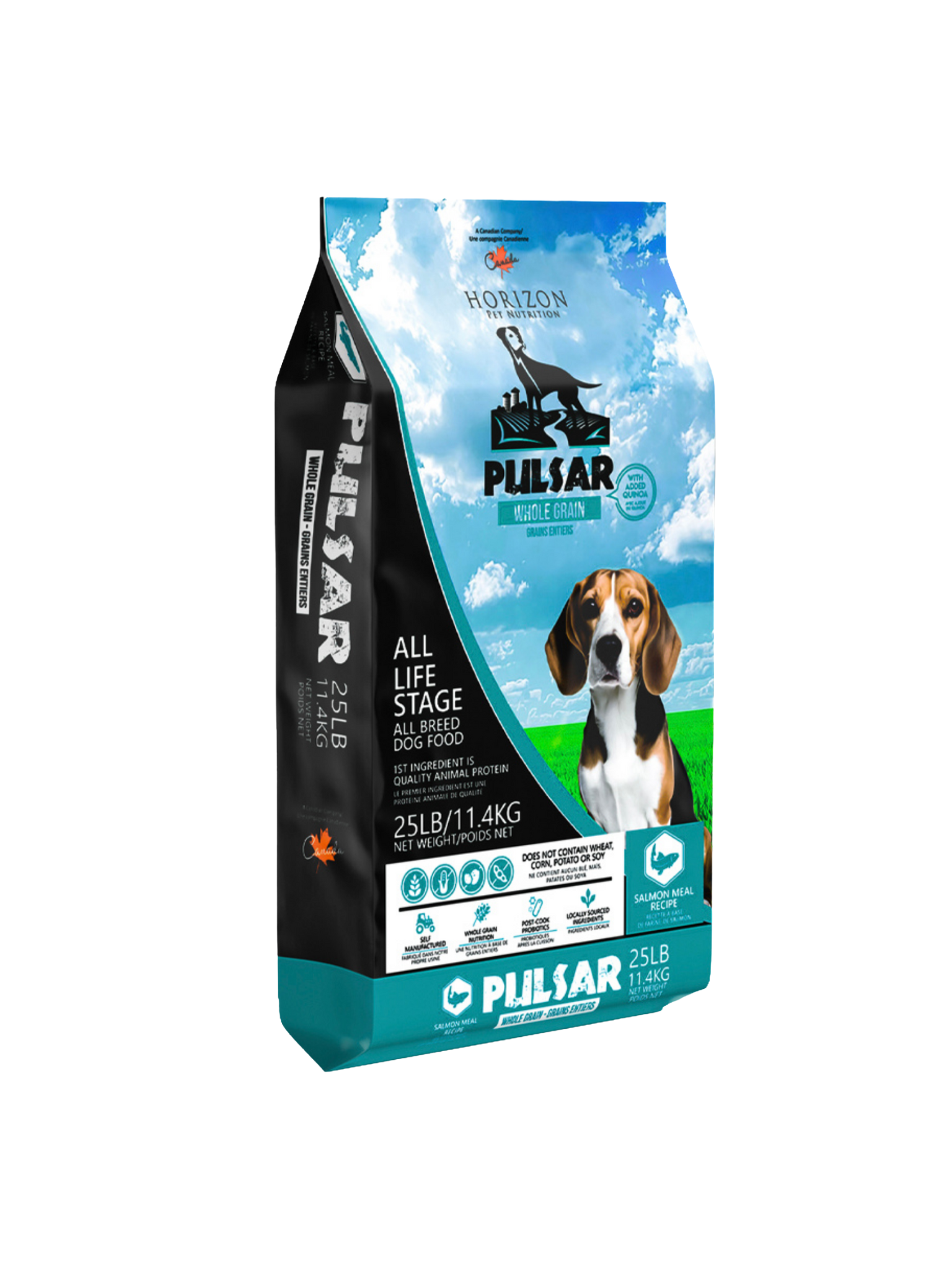 Horizon - Pulsar Grains Entiers saumon Chien. Bêtes Gourmandes, spécialiste en nourriture et produits pour chien et chat en ligne et en magasin à Québec.


