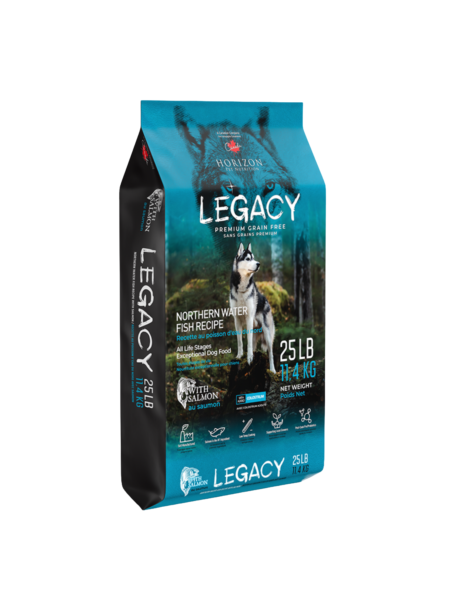 Horizon - Legacy Saumon Chien Adulte. Bêtes Gourmandes, spécialiste en nourriture et produits pour chien et chat en ligne et en magasin à Québec.

