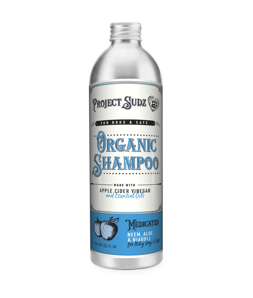 PROJECT SUDZ - Shampoing liquide pour hot spot. Bêtes Gourmandes, boutique spécialisée alimentation, éducation et sports pour chiens à Québec.