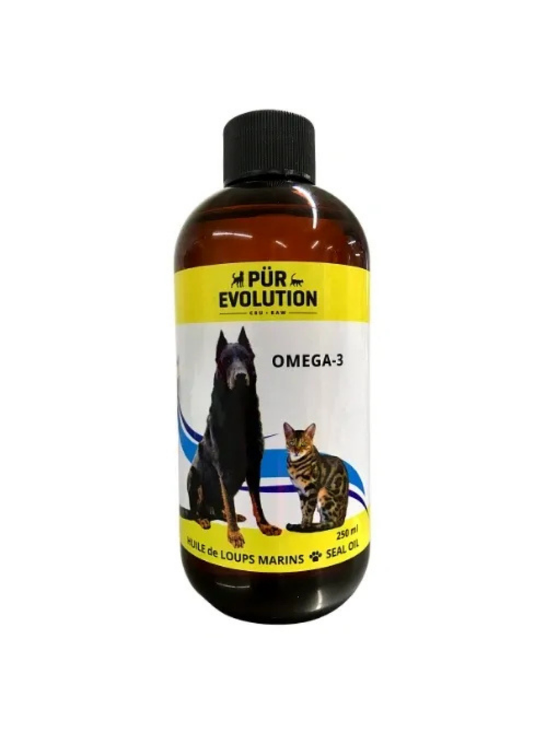 Pür Évolution - Huile De Loup Marin. Bêtes Gourmandes, spécialiste en nourriture et produits pour chien et chat en ligne et en magasin à Québec.