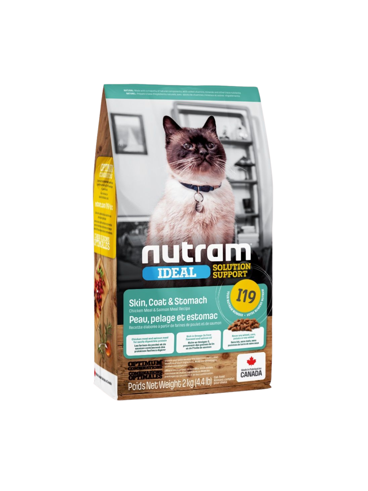 (I19) NUTRAM - Peau, pelage poulet saumon chat adulte