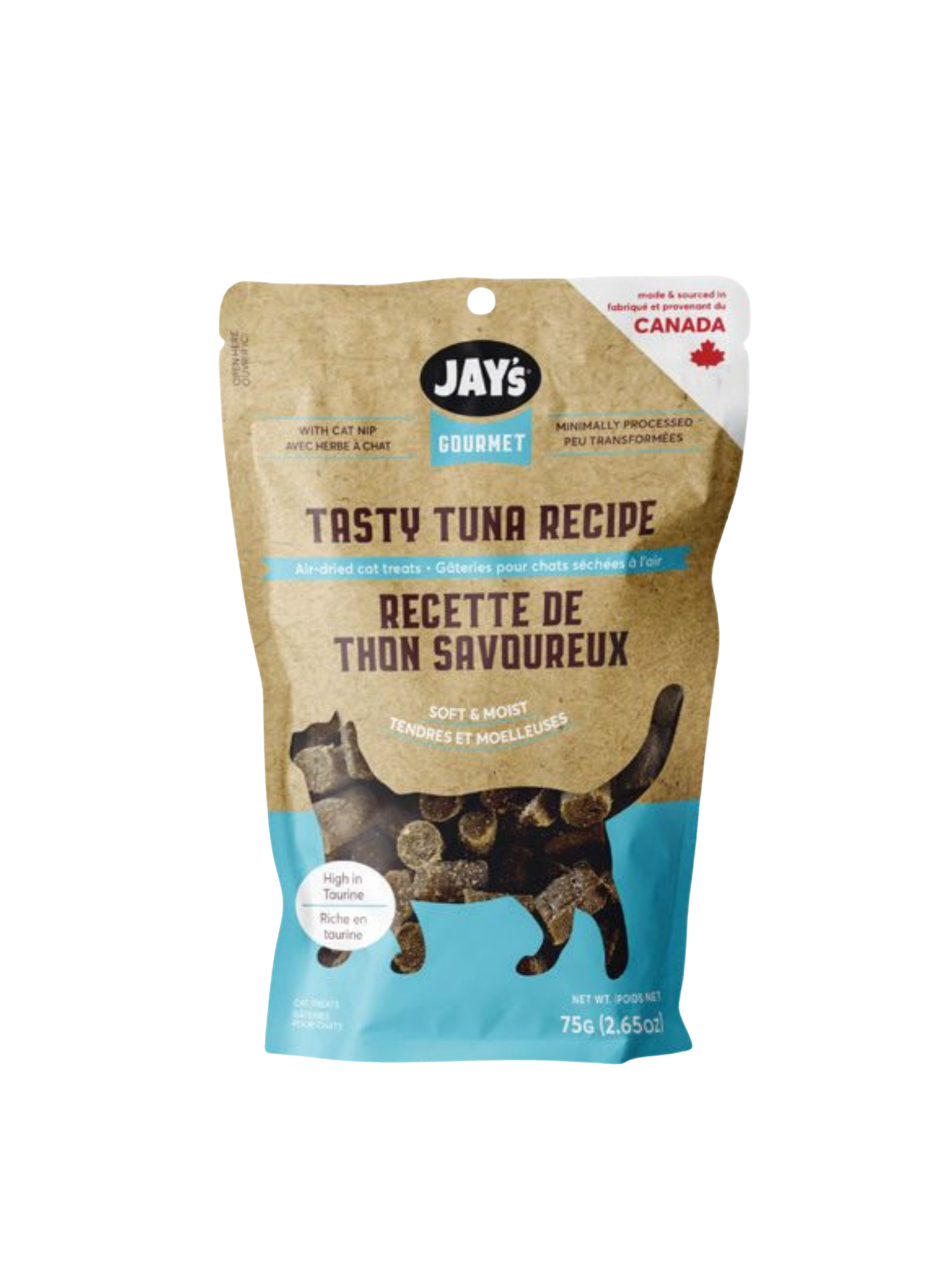 JAY'S - Gâterie tendre au thon pour chat. Bêtes Gourmandes, boutique spécialisée alimentation, éducation et sports pour chiens à Québec.
