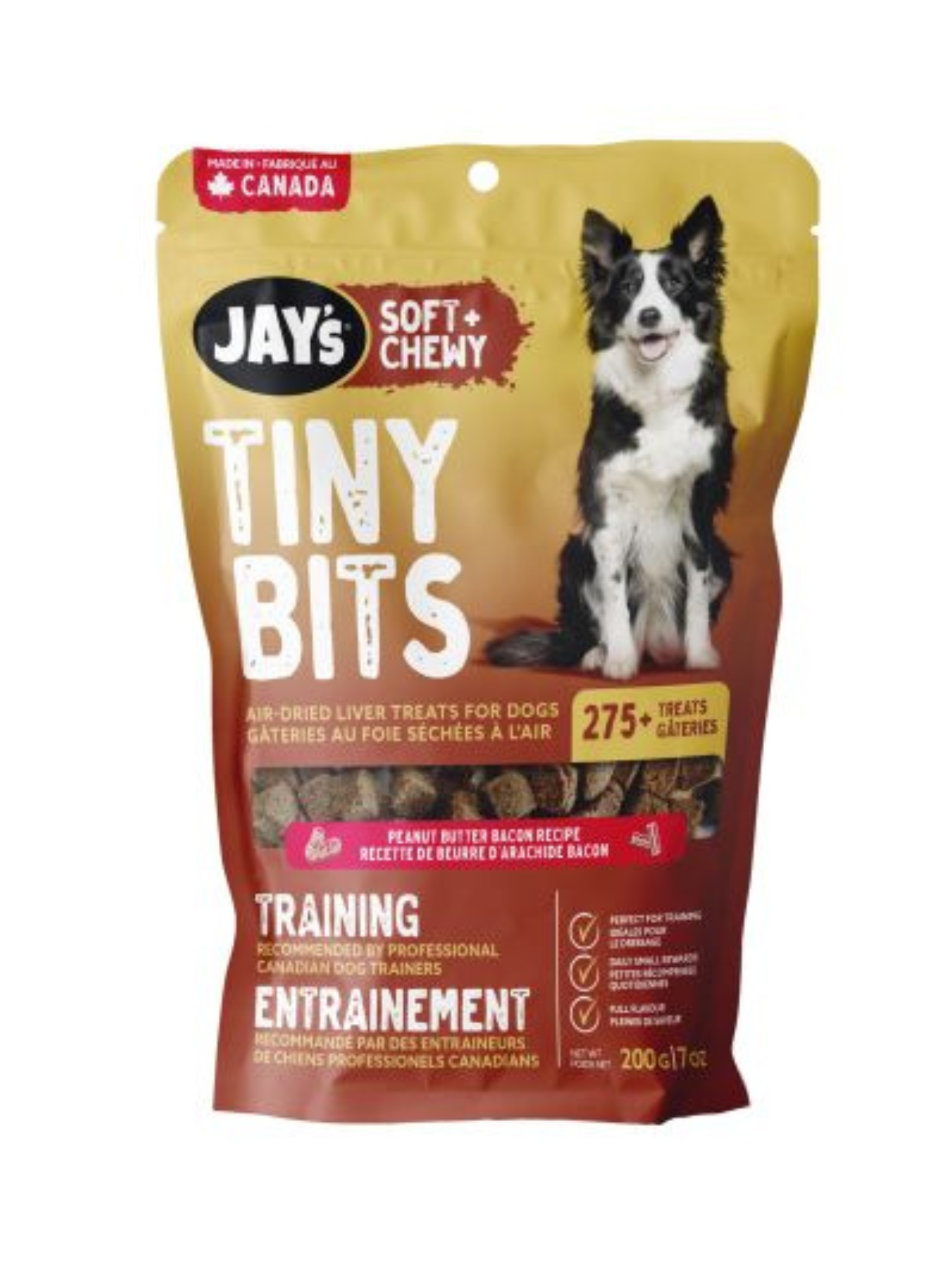 JAY'S - Gâteries d'entraînement beurre d'arachide & bacon. Bêtes Gourmandes, spécialiste en nourriture et produits pour chien et chat en ligne et en magasin à Québec.