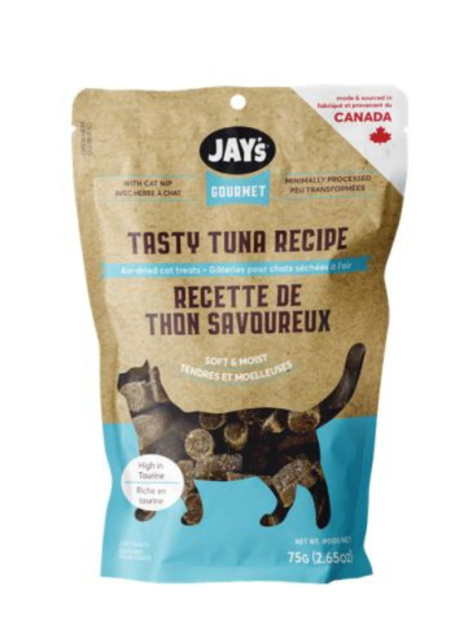JAY'S - Gâterie tendre au thon pour chat. Bêtes Gourmandes, boutique spécialisée alimentation, éducation et sports pour chiens à Québec.