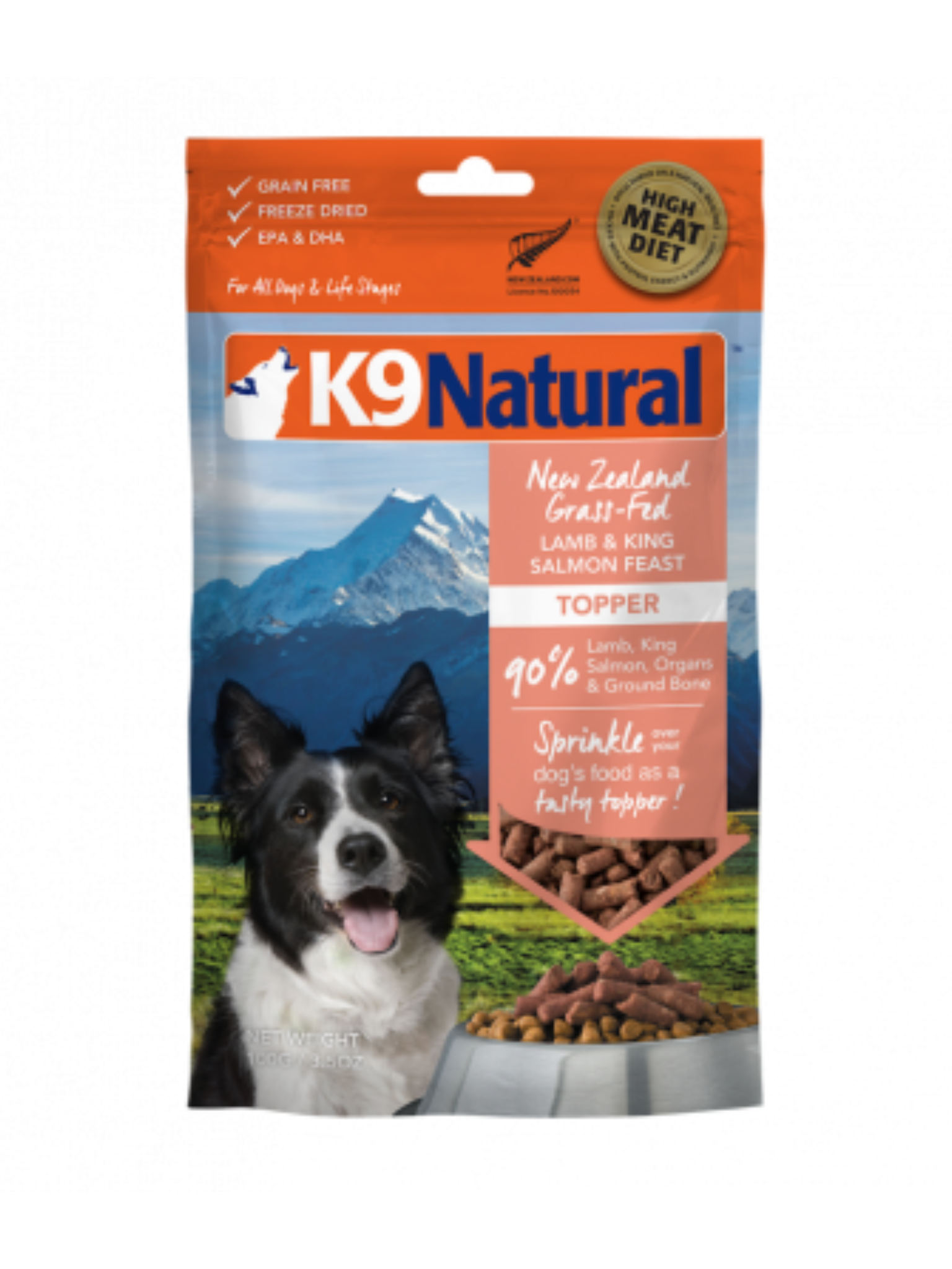 K9 NATURAL - Morceaux lyophilisés agneau & saumon 100g