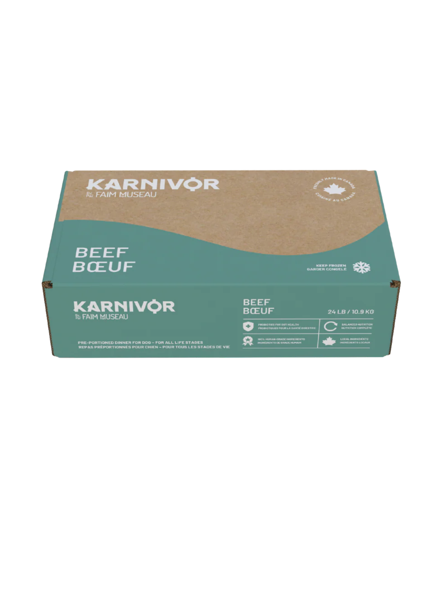 KARNIVOR - Recette au boeuf 24lbs. Bêtes Gourmandes, boutique spécialisée alimentation, éducation et sports pour chiens à Québec.