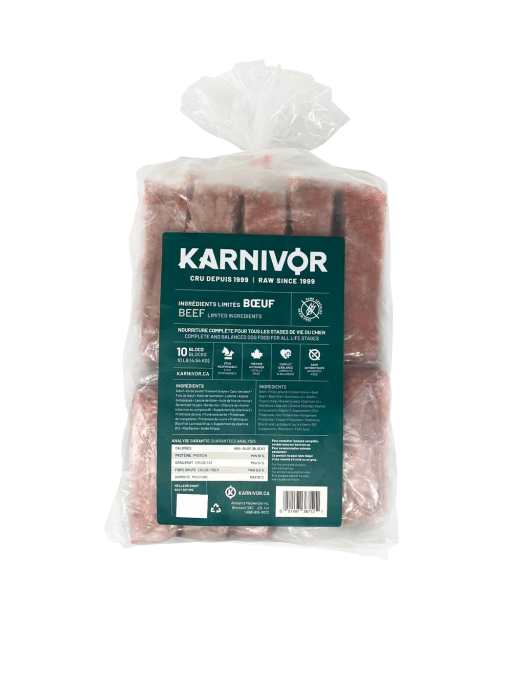 KARNIVOR - Ingrédients limités 10 lbs