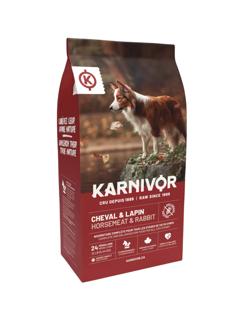 Karnivor - Nourriture Crue Chien (12Lbs). Bêtes Gourmandes, spécialiste en nourriture et produits pour chien et chat en ligne et en magasin à Québec.