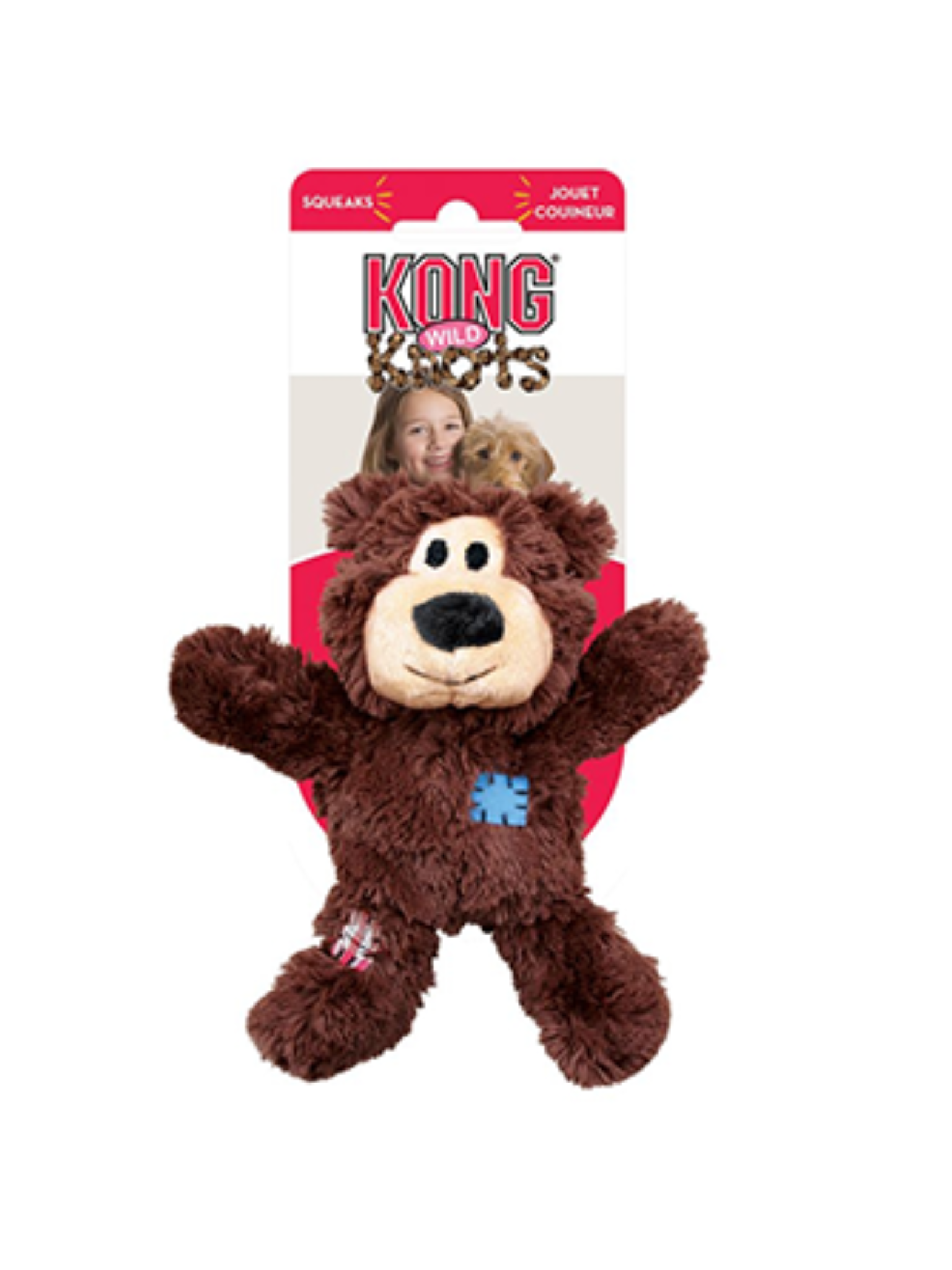 KONG - Peluche wild knot ourson mini. Bêtes Gourmandes, boutique spécialisée alimentation, éducation et sports pour chiens à Québec.