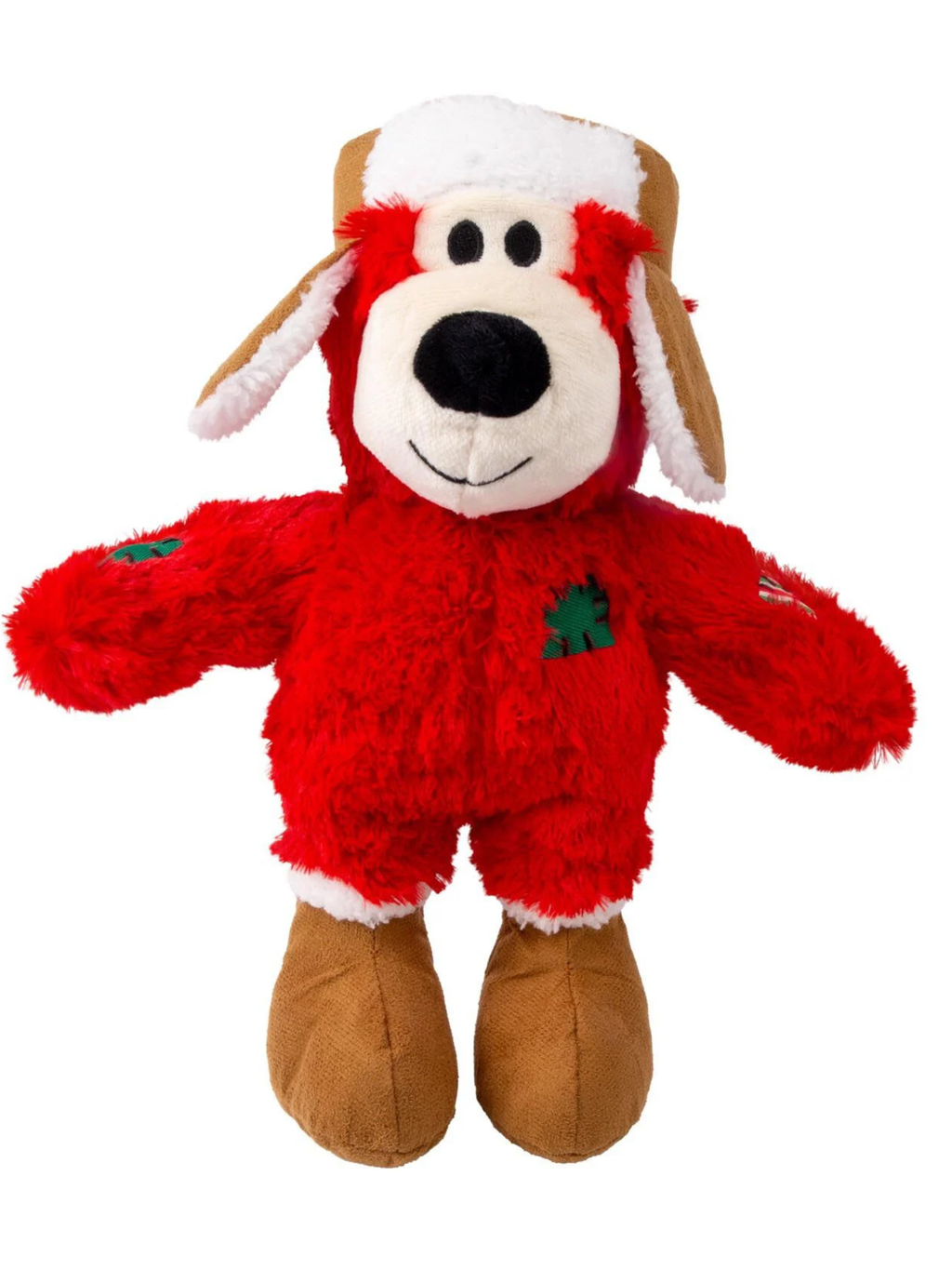 KONG - Peluche avec corde ourson de Noël. Bêtes Gourmandes, boutique spécialisée alimentation, éducation et sports pour chiens à Québec.