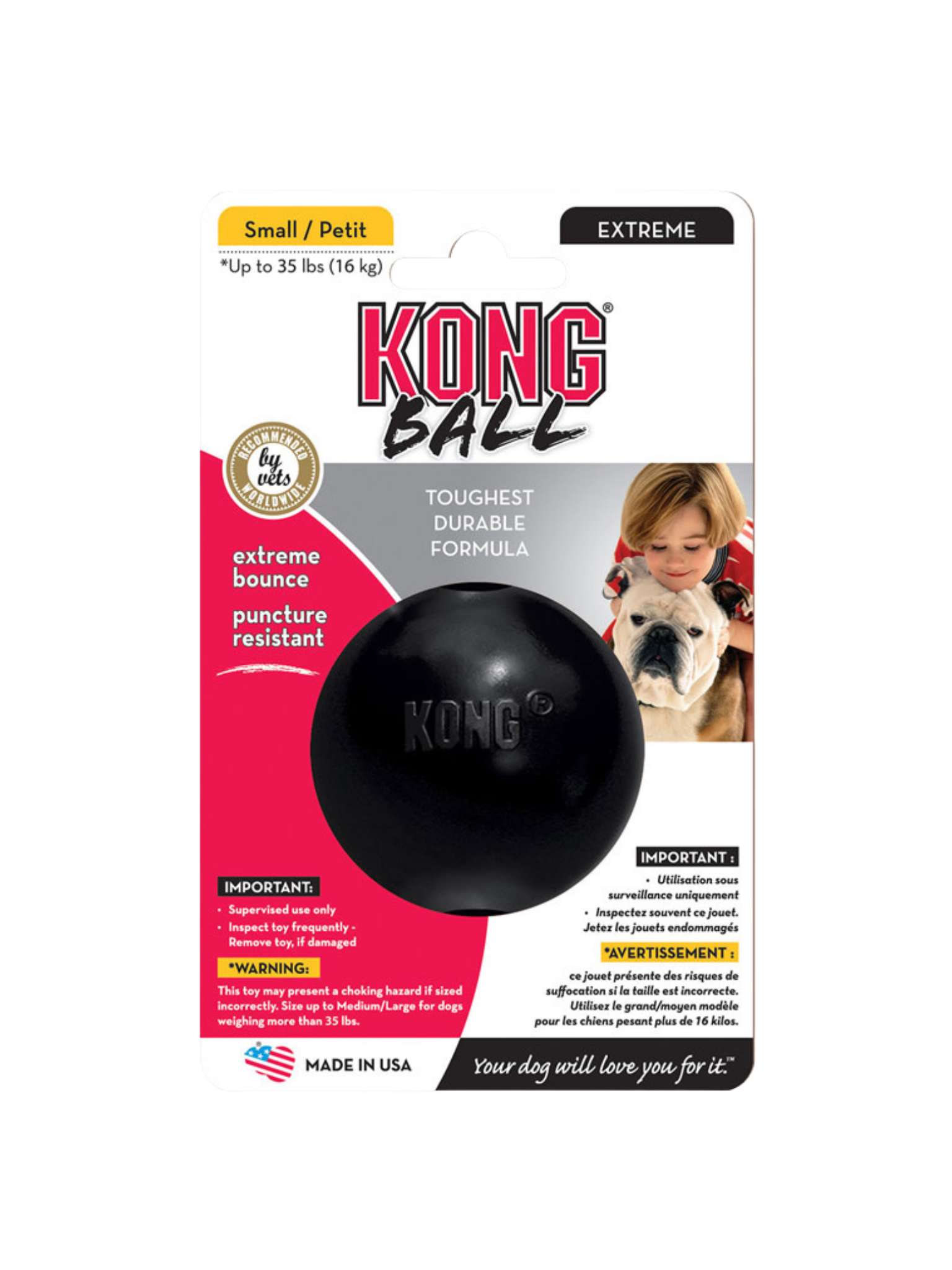 Kong - Balle Extreme Kong. Bêtes Gourmandes, spécialiste en nourriture et produits pour chien et chat en ligne et en magasin à Québec.