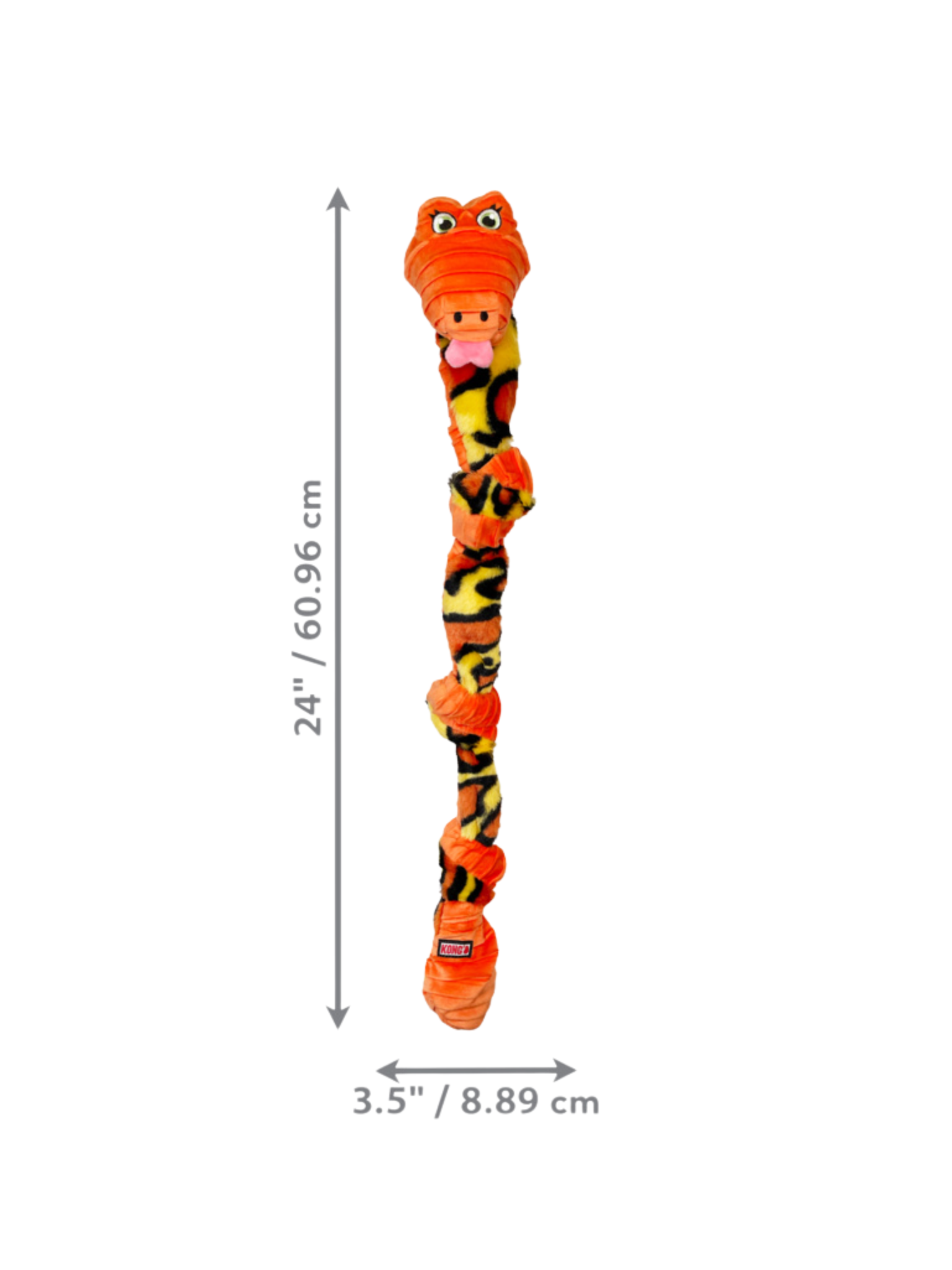 Doux à l'extérieur et dur à l'intérieur, KONG Knots Snake renferme une corde nouée qui satisfait les instincts des chiens. Long et dégingandé, c'est le compagnon idéal à secouer, à tirer et à lancer. Et ses sifflets prolongent le jeu. Ce serpent cocasse est assez mince pour que les chiens de toute taille puissent l'attraper. C'est le compagnon idéal pour de longues séances de jeu en solo ou interactives. Corde nouée interne pour satisfaire les instincts des chiens Corps long et dégingandé à secouer et à tir