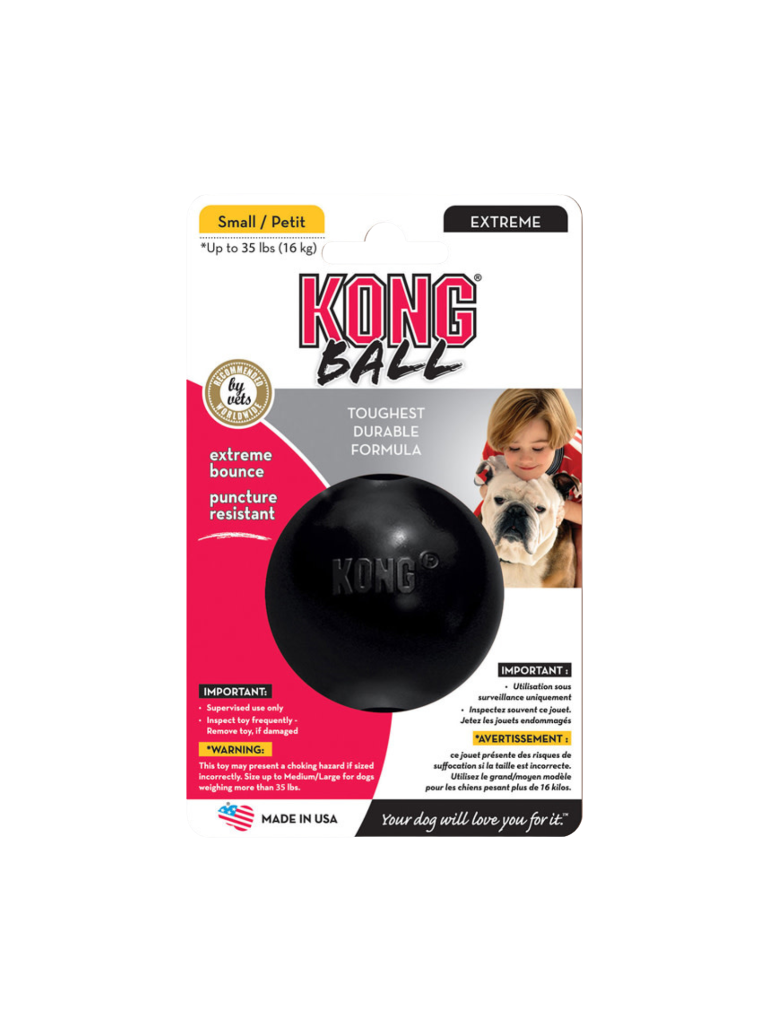 Kong - Balle Extreme Kong. Bêtes Gourmandes, spécialiste en nourriture et produits pour chien et chat en ligne et en magasin à Québec.