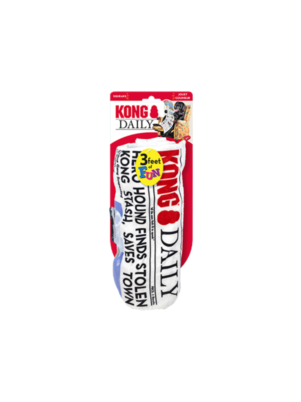 KONG - Jouet papier journal. Bêtes Gourmandes, boutique spécialisée alimentation, éducation et sports pour chiens à Québec.
