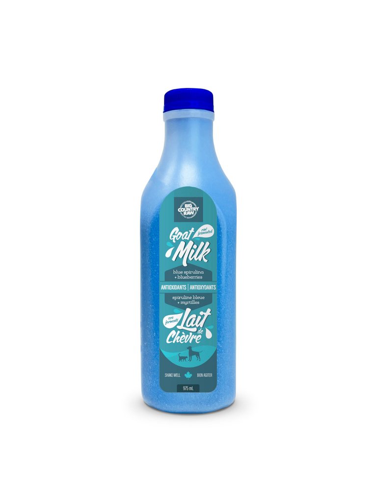 BIG COUNTRY RAW - Lait de chèvre antioxydant 975 ml. Bêtes Gourmandes, boutique spécialisée alimentation, éducation et sports pour chiens à Québec.