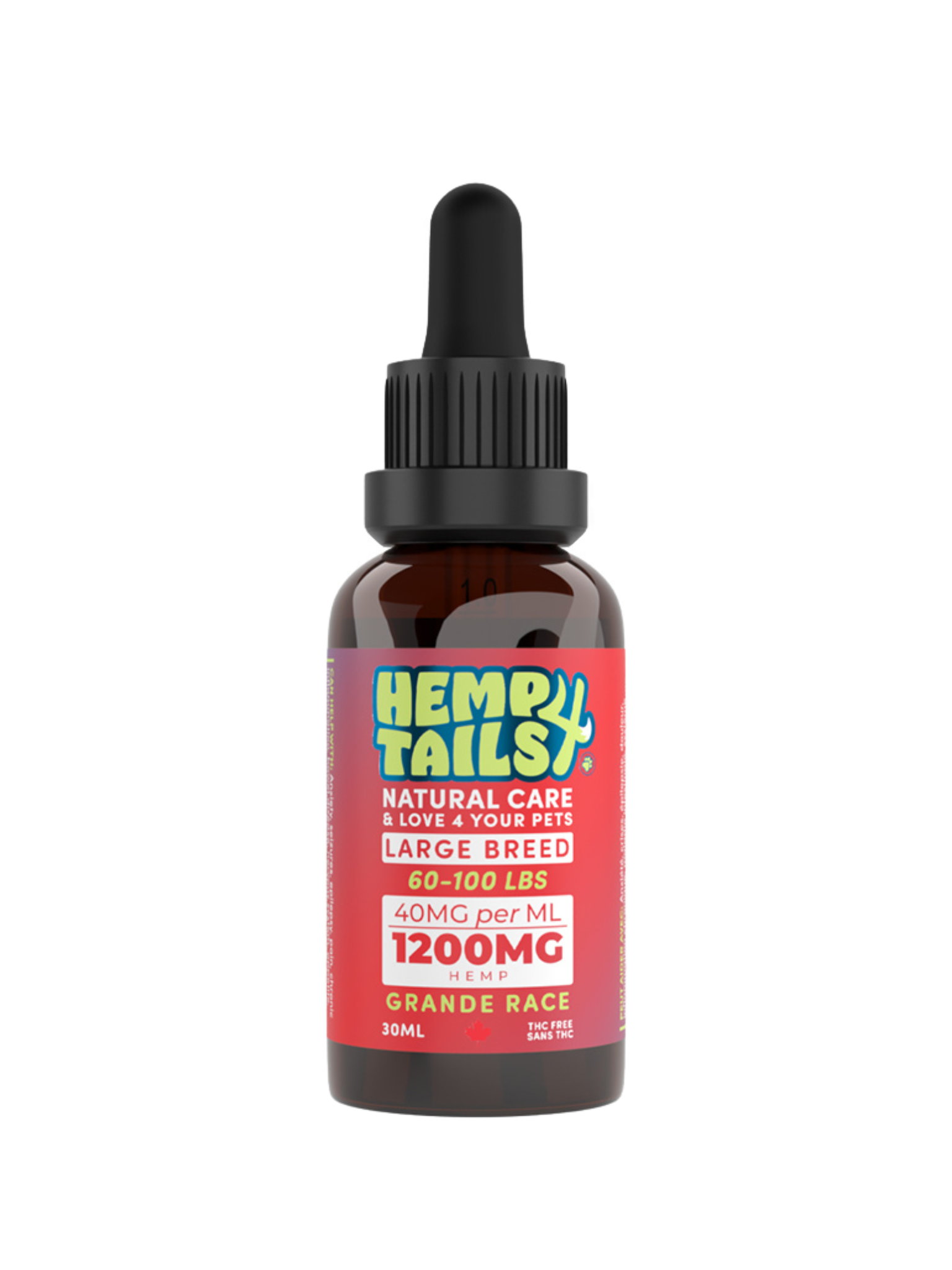 HEMPS4TAILS - Huile de terpènes de chanvre 300mg pour chiens. Bêtes Gourmandes, boutique spécialisée alimentation, éducation et sports pour chiens à Québec.