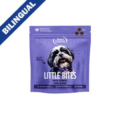NUTRISOURCE - Petite bouchée dinde 6oz. Bêtes Gourmandes, boutique spécialisée alimentation, éducation et sports pour chiens à Québec.