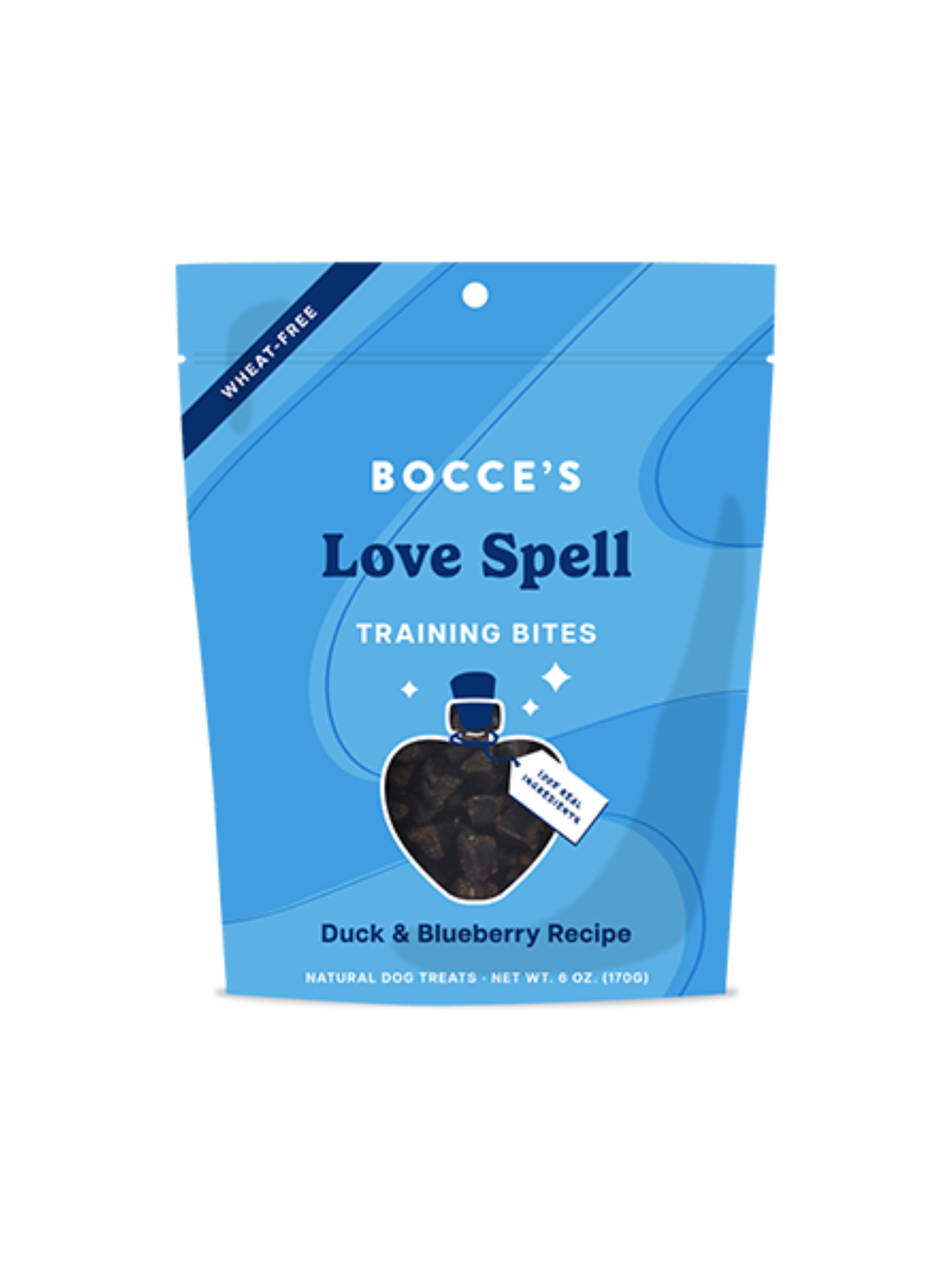 BOCCE'S - Gâterie d'entrainement au canard Saint-Valentin 6oz. Bêtes Gourmandes, boutique spécialisée alimentation, éducation et sports pour chiens à Québec.