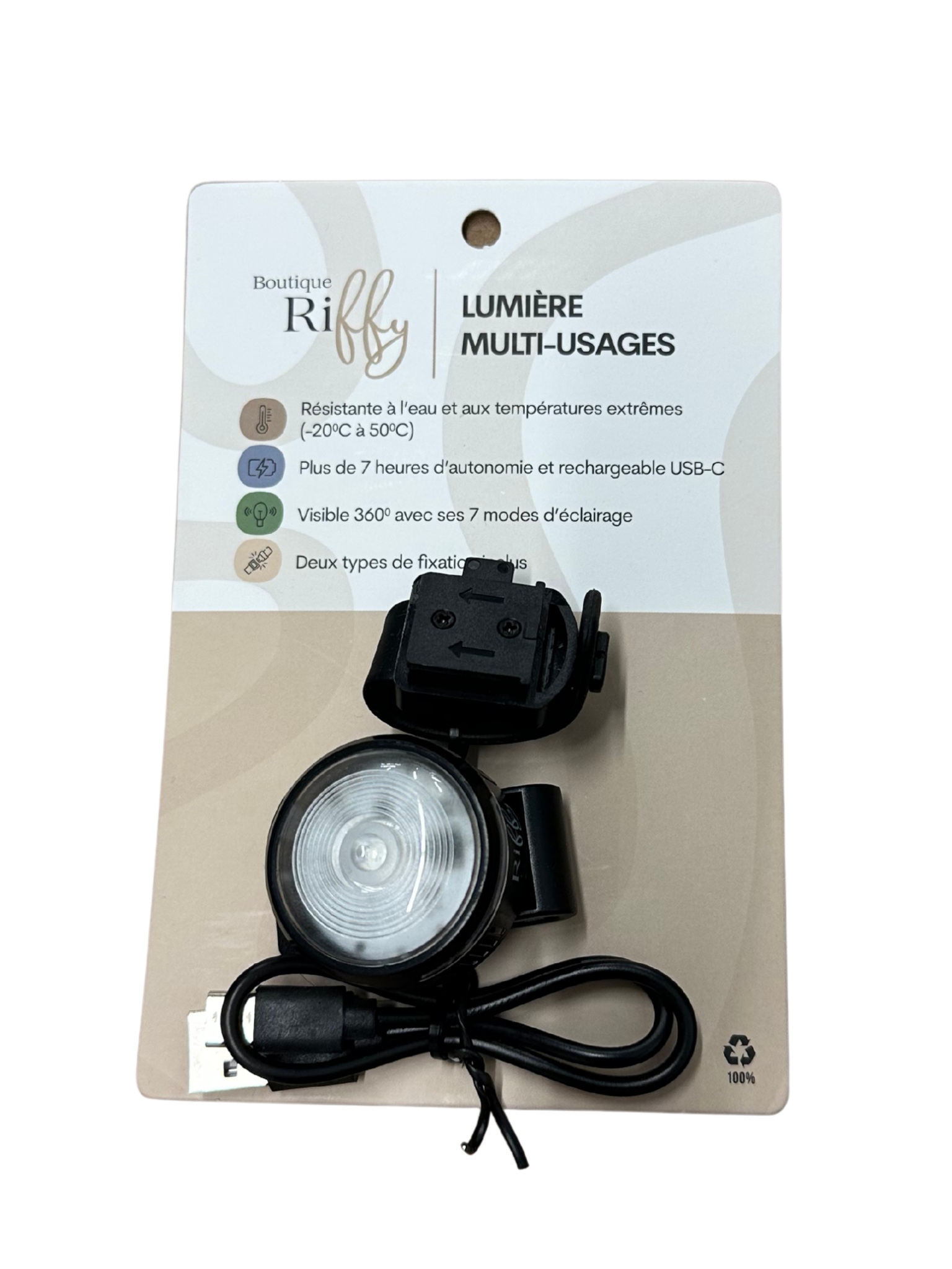 RIFFY - Lumière multi-usage. Bêtes Gourmandes, boutique spécialisée alimentation, éducation et sports pour chiens à Québec.