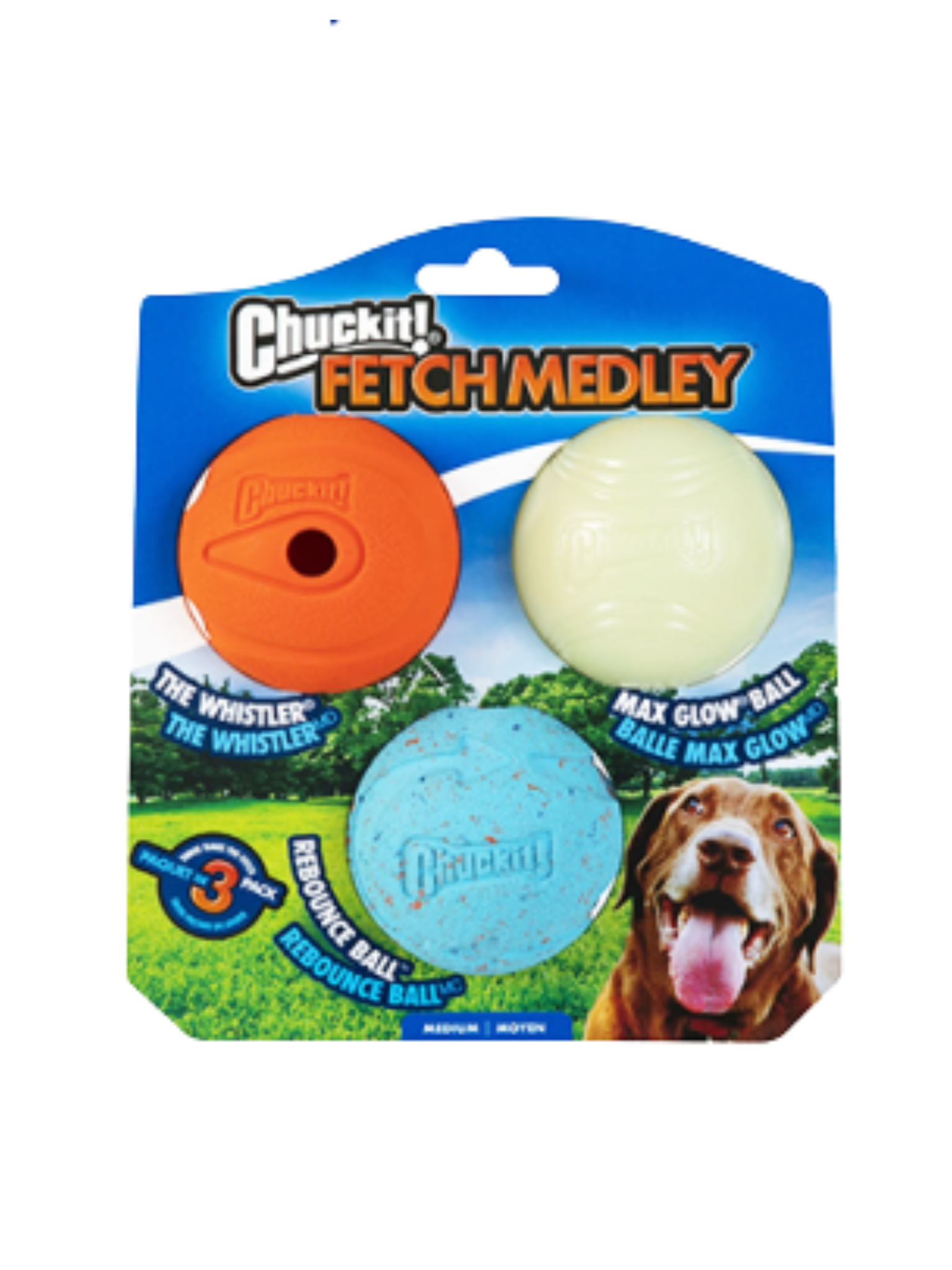 CHUCK IT! - Ensemble de balle fetch medley. Bêtes Gourmandes, boutique spécialisée alimentation, éducation et sports pour chiens à Québec.
