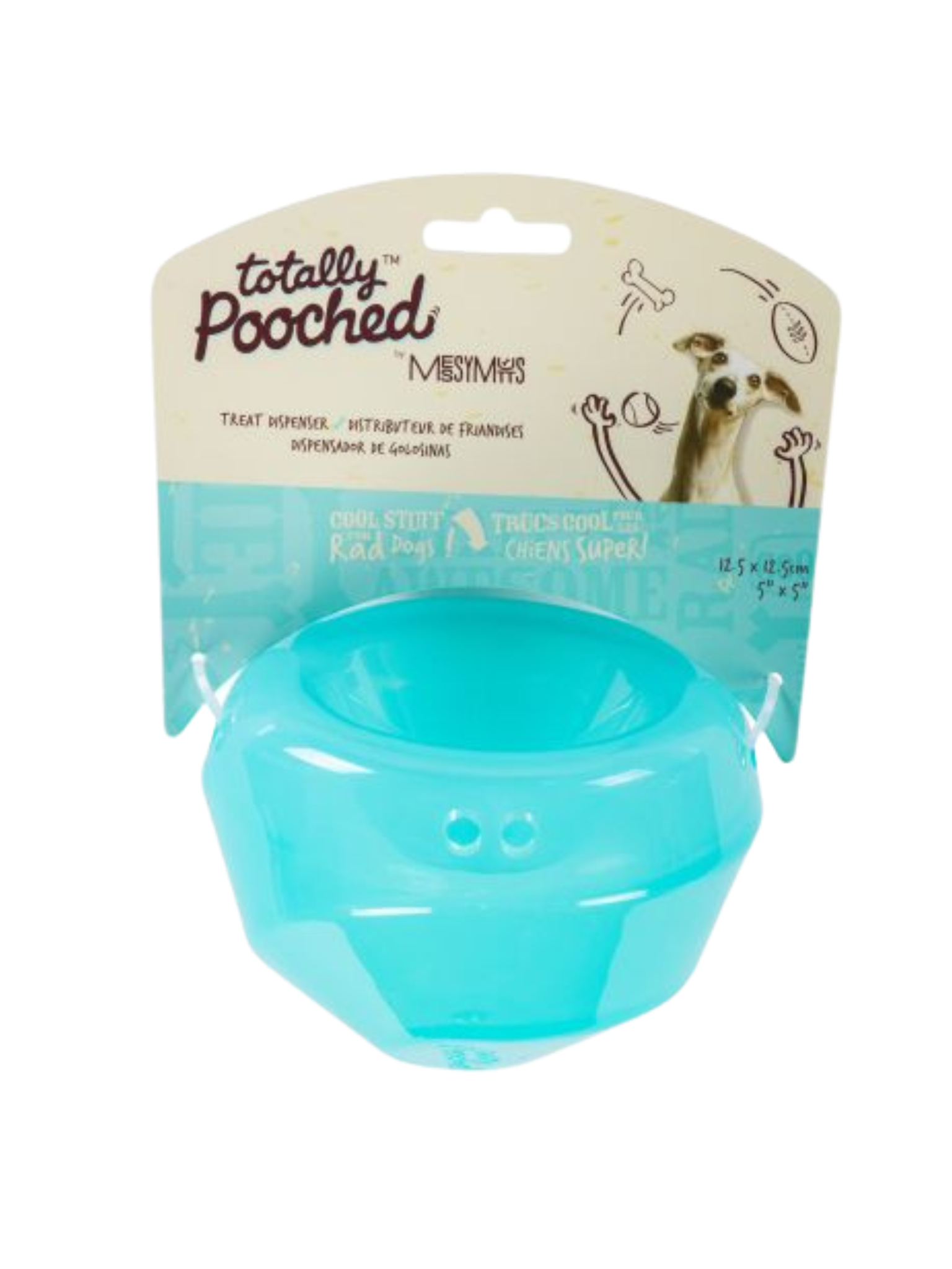 MESSY MUTTS - Stuff'n wobble ball bleu. Bêtes Gourmandes, boutique spécialisée alimentation, éducation et sports pour chiens à Québec.
