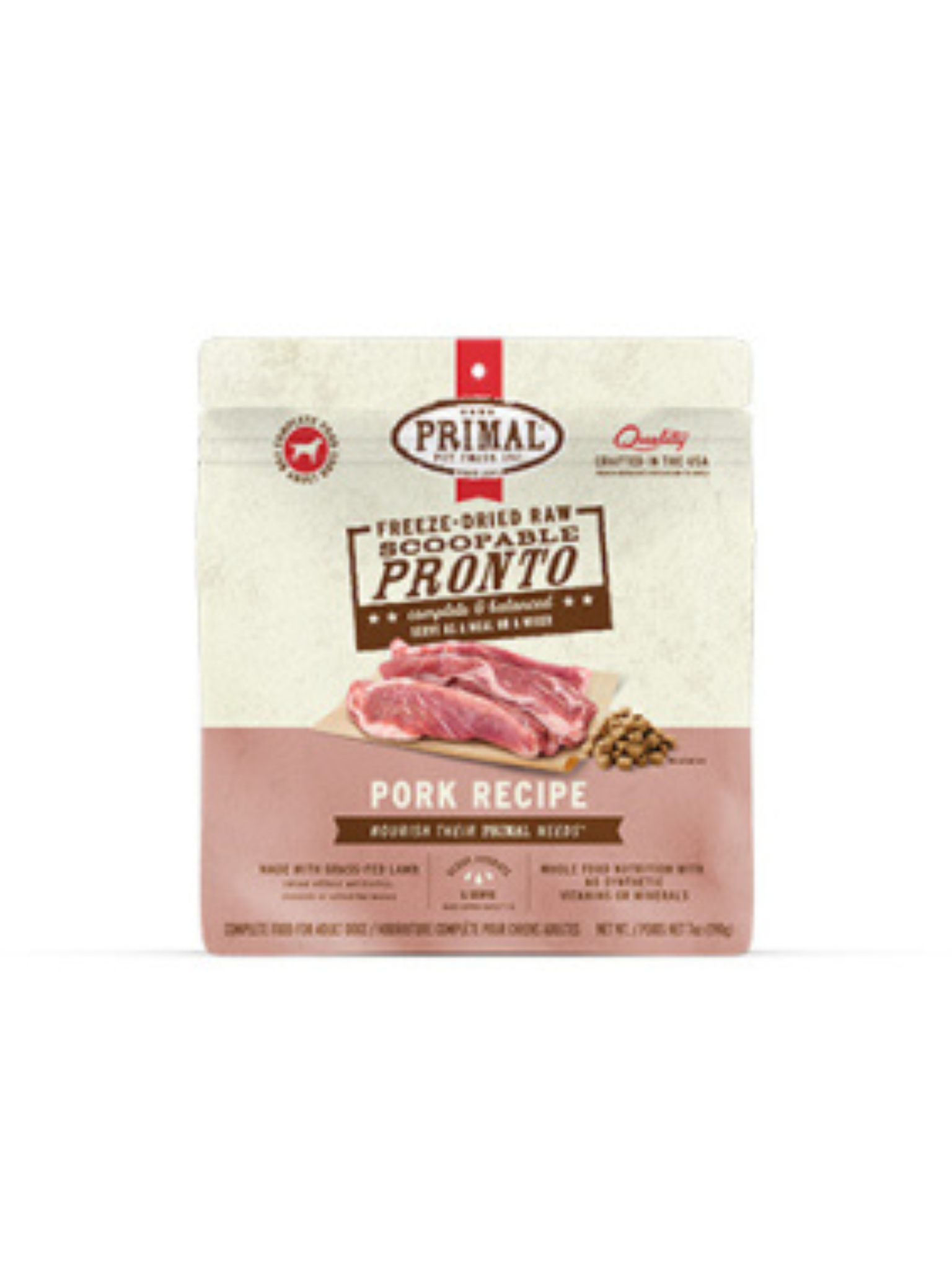 PRIMAL - Morceaux lyophilisés au porc pour chien 7 oz