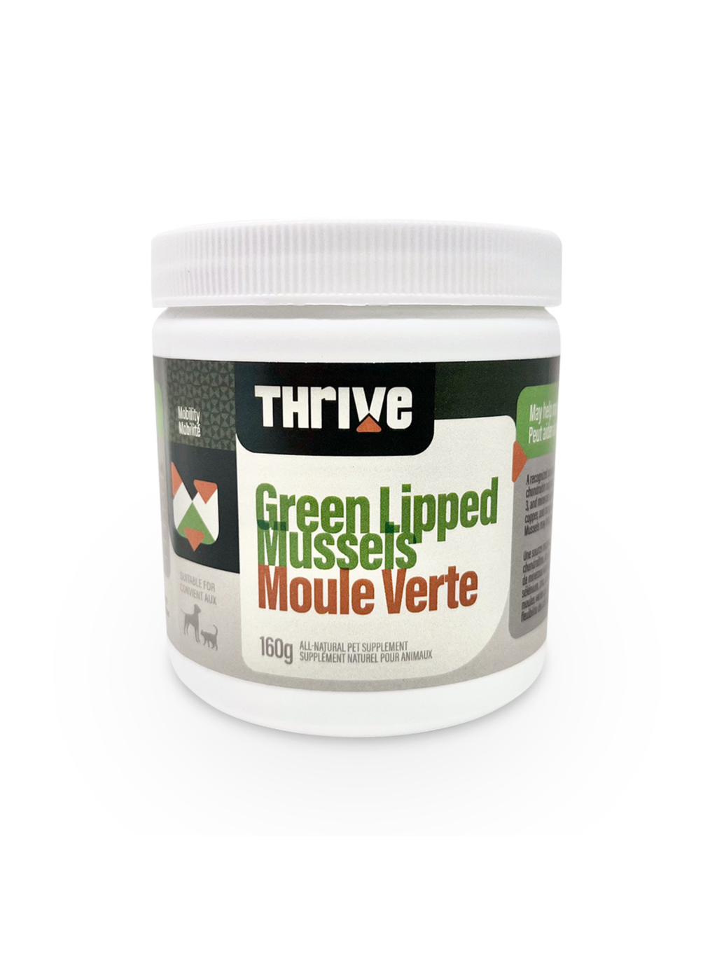 Thrive - Moule Verte 160G. Bêtes Gourmandes, spécialiste en nourriture et produits pour chien et chat en ligne et en magasin à Québec.
